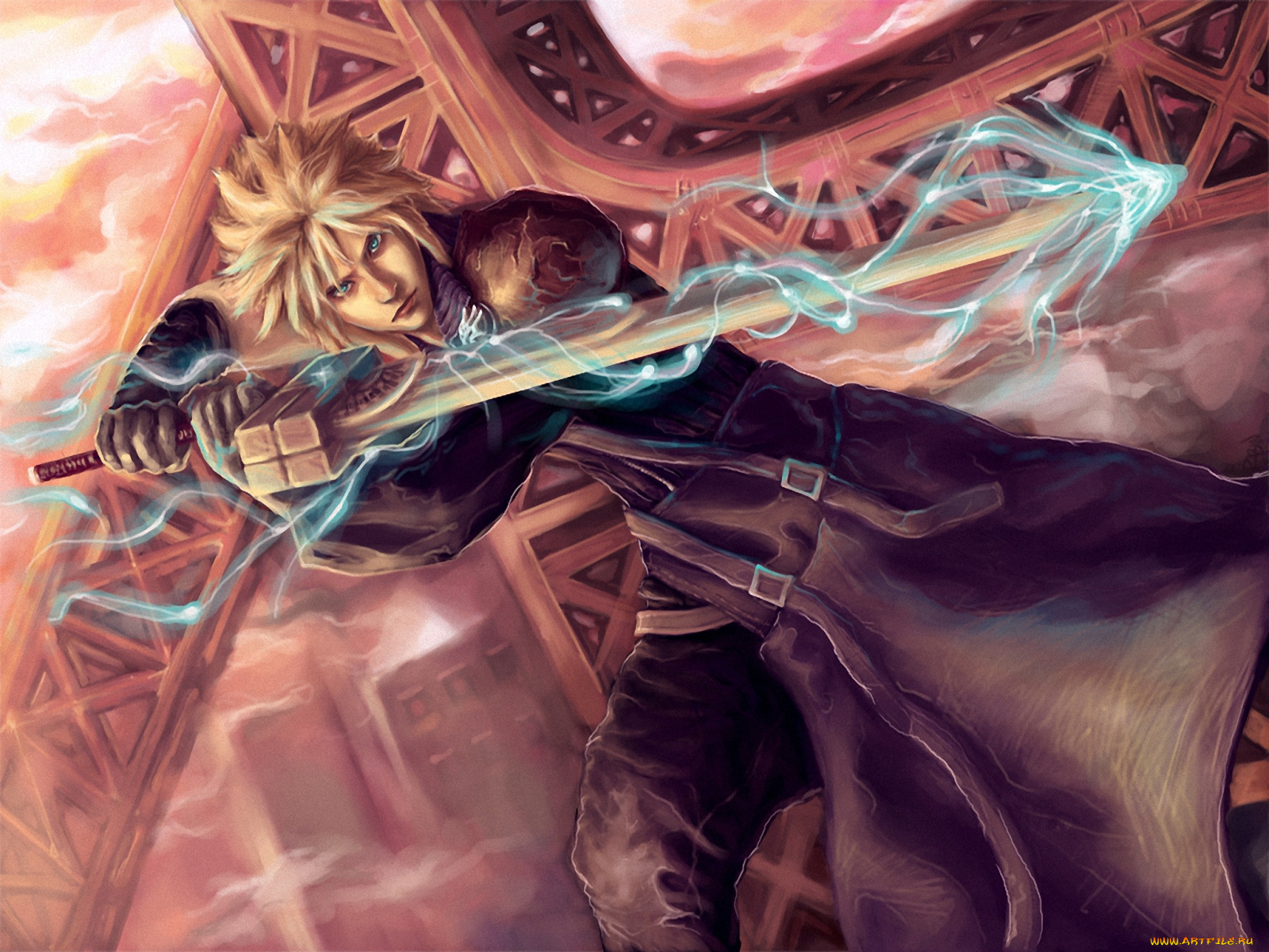 аниме, final, fantasy, cloud