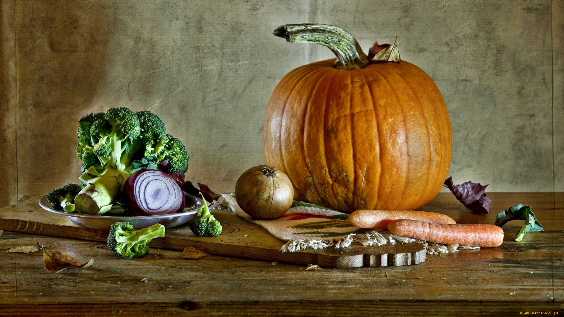 еда, овощи, тыква, лук, морковь, капуста