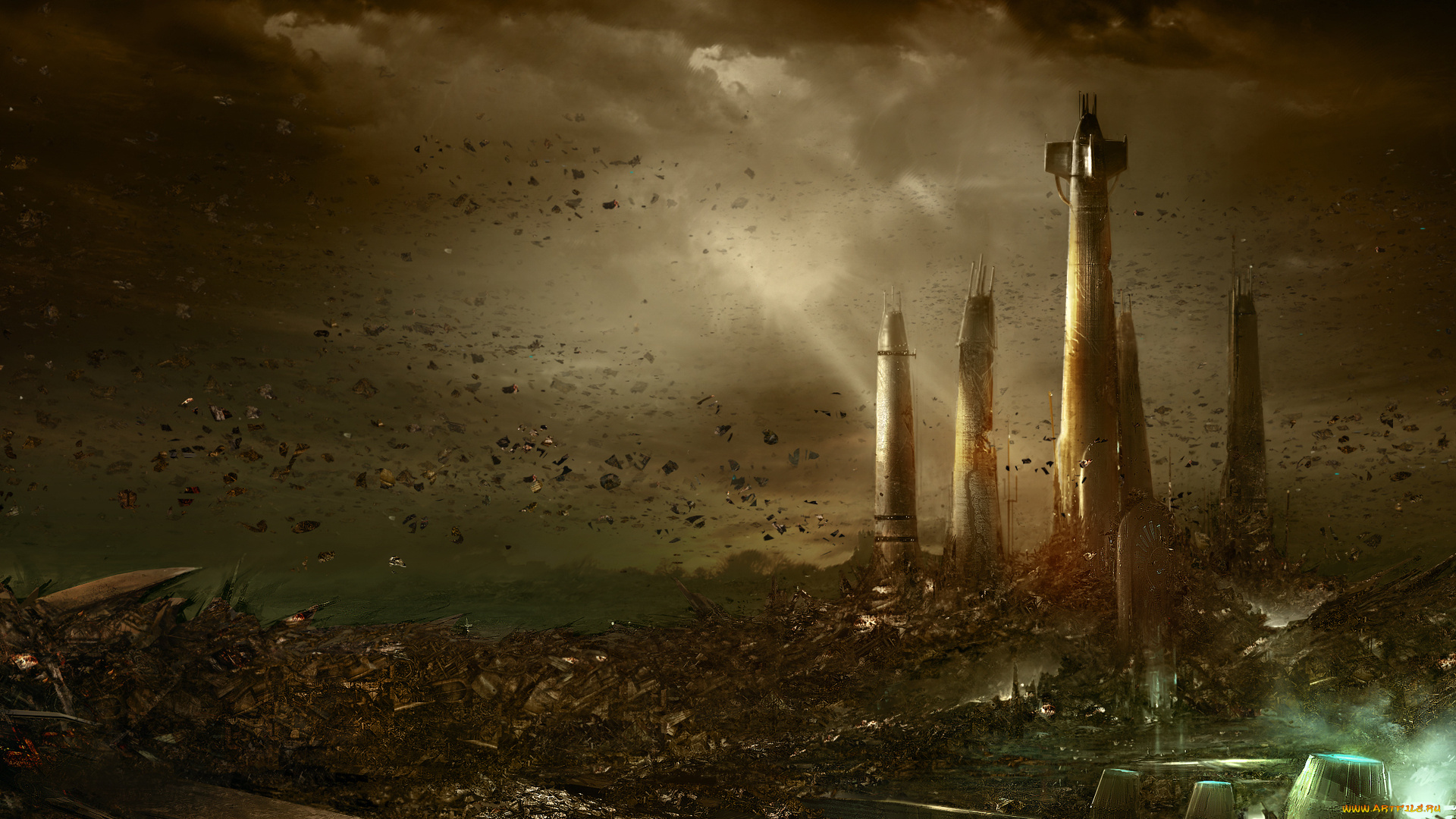 star, wars, , the, force, unleashed, -, ultimate, sith, edition, фэнтези, башни, ветер, мусор, будущее, raxus, prime, планета-свалка