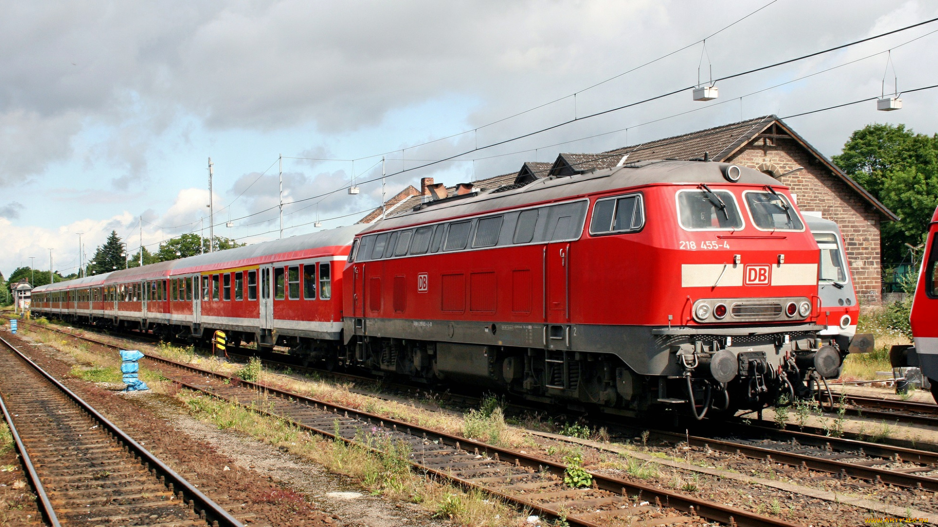 техника, поезда, железная, дорога, рельсы, локомотив, вагоны, пассажирский, состав