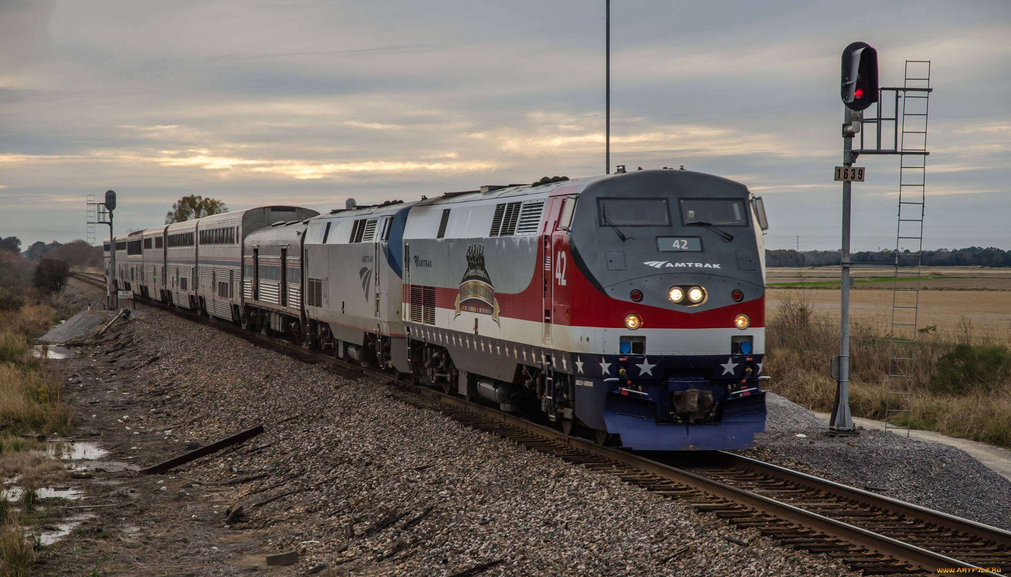 техника, поезда, вагоны, локомотив, рельсы, железная, дорога, пассажирский, состав