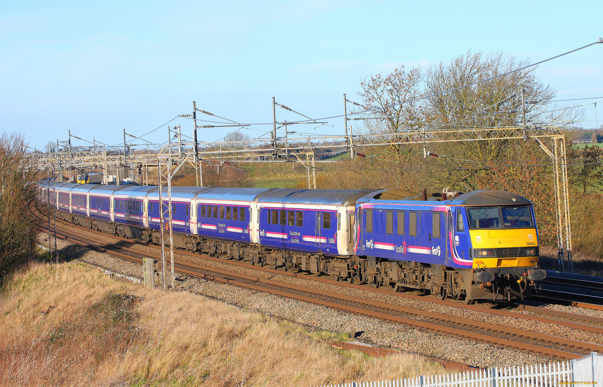 техника, поезда, рельсы, локомотив, железная, дорога, пассажирский, состав, вагоны