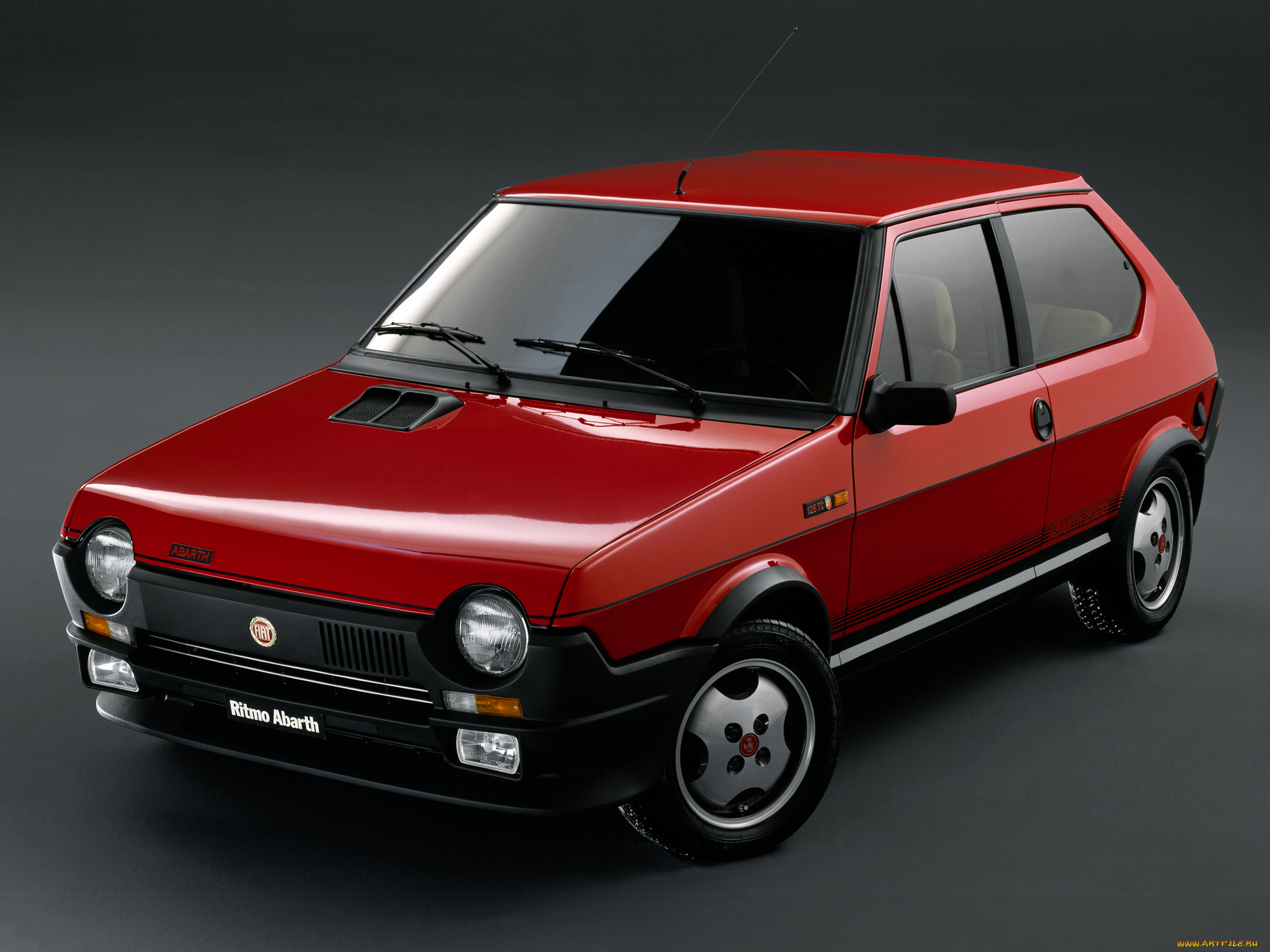 автомобили, fiat, red, ritmo, 125