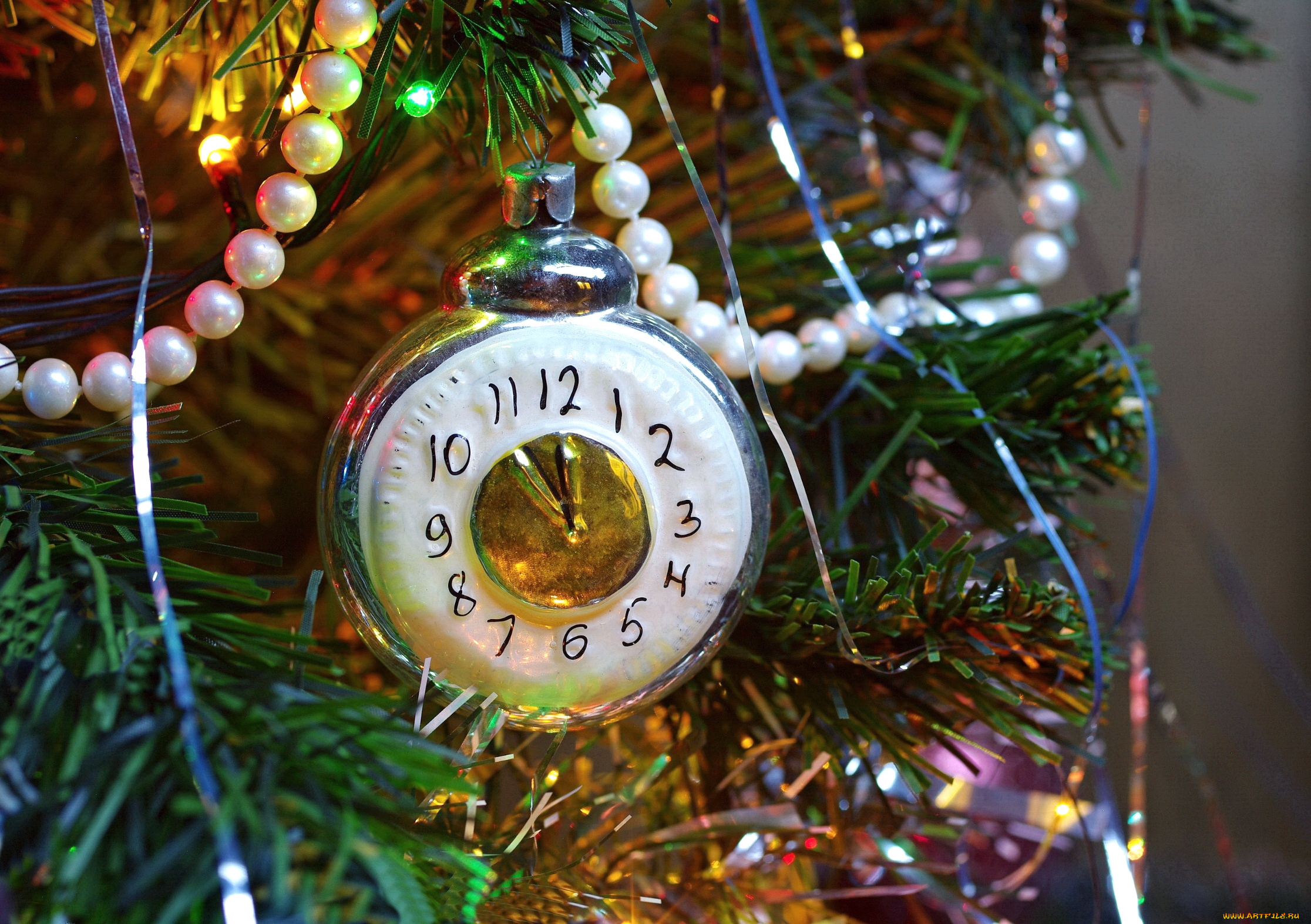 праздничные, украшения, часы