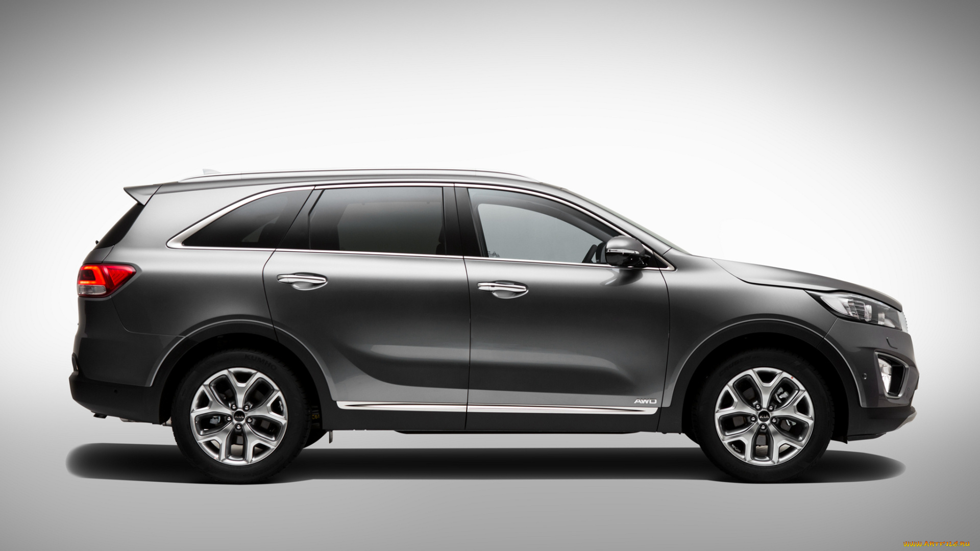 автомобили, kia, sorento, темный, 2014г