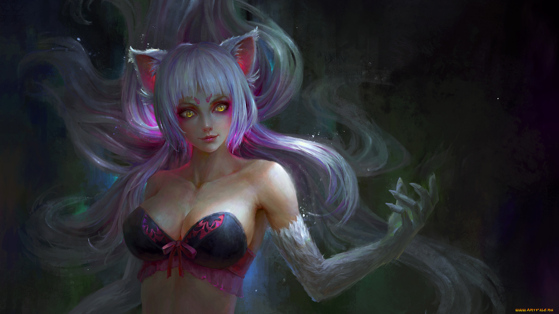 аниме, bakemonogatari, hanekawa, tsubasa, оборотень, девушка, tang