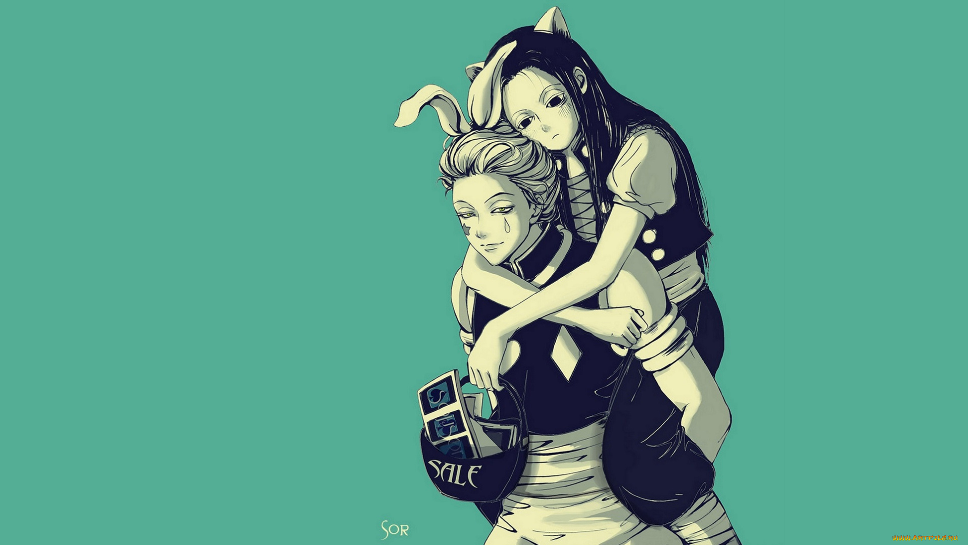 аниме, hunter, x, hunter, арт, фон, парени, хисока, иллуми