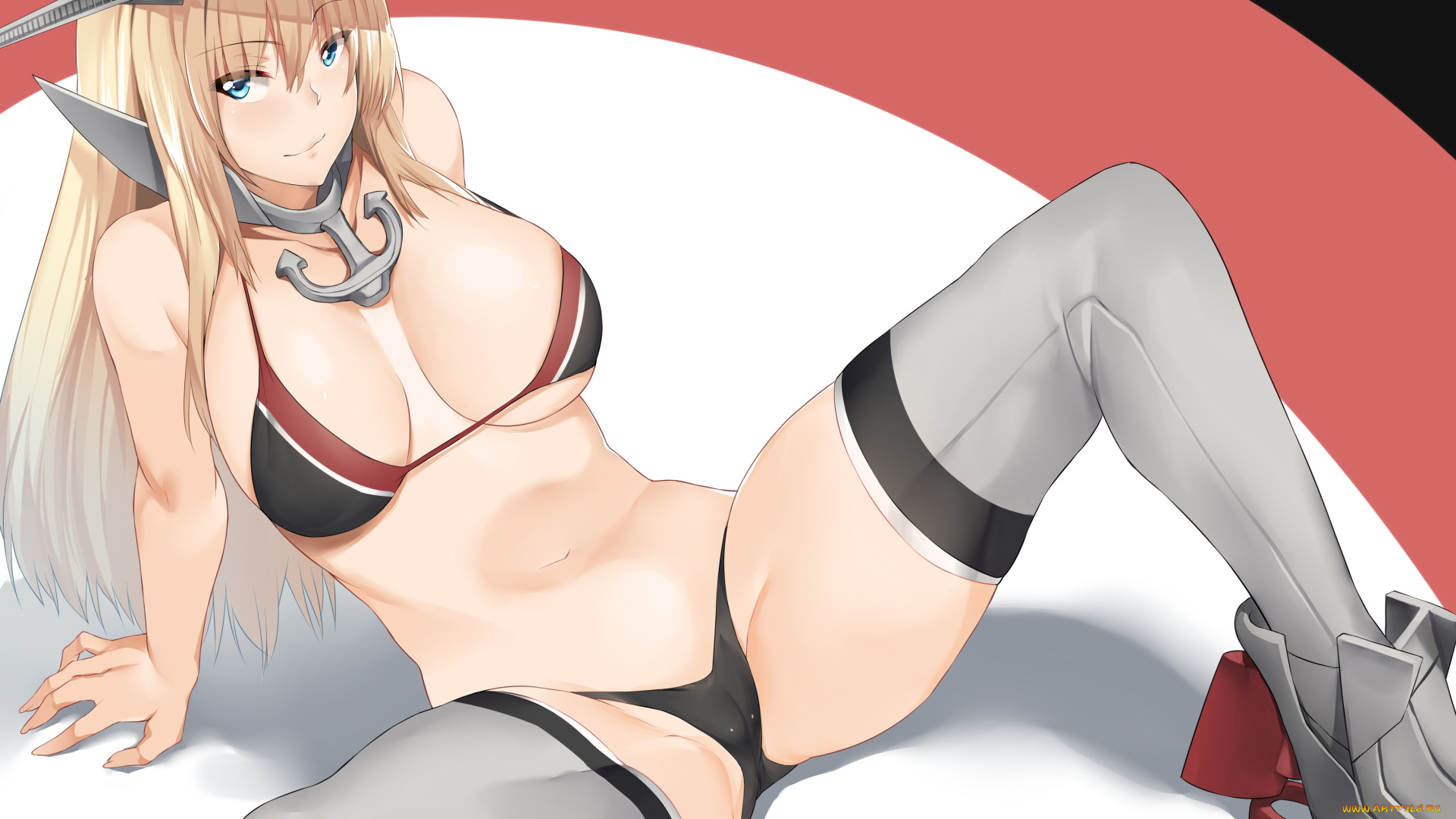 аниме, kantai, collection, девушка, фон, взгляд