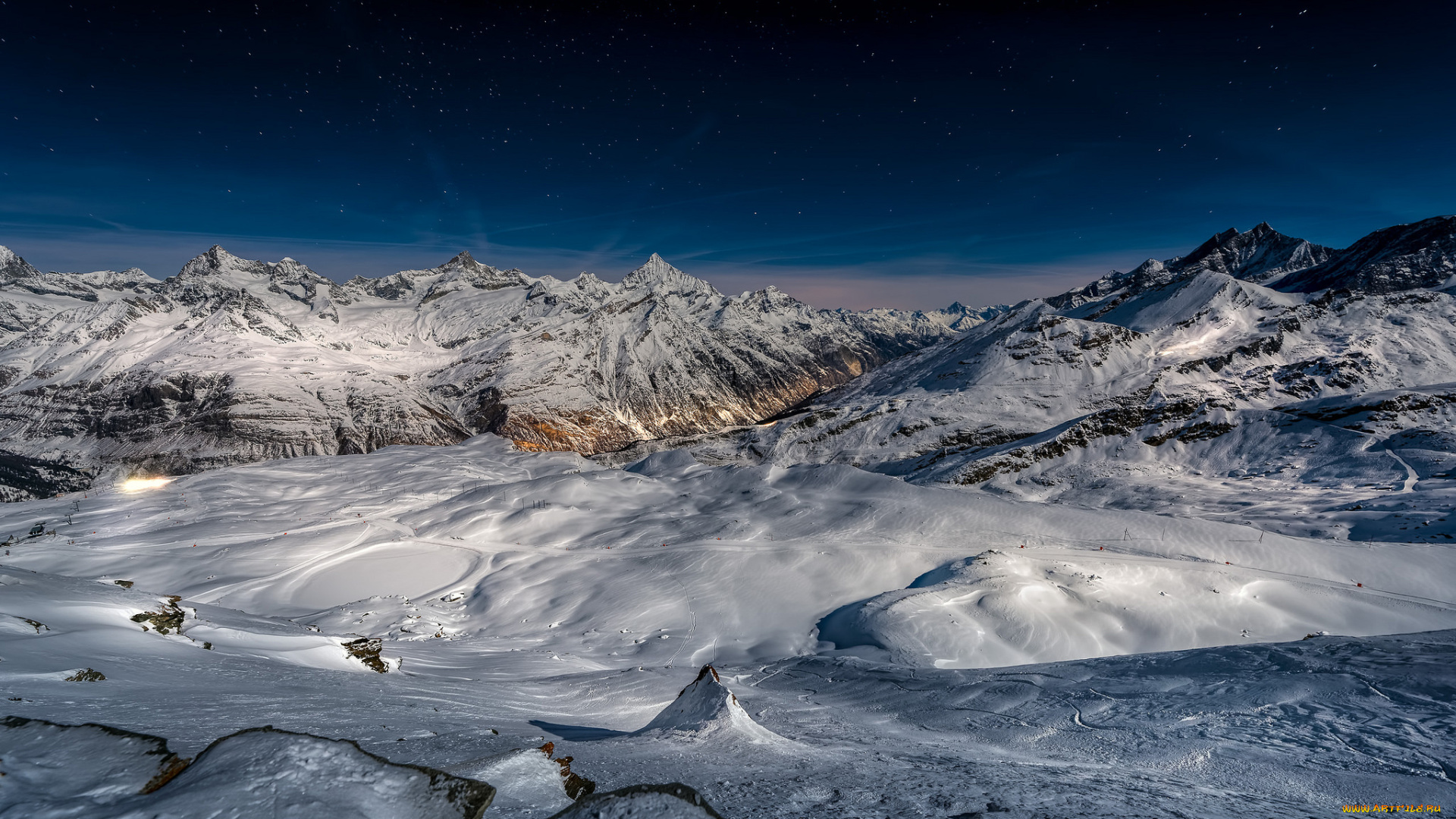 природа, горы, вершины, снега