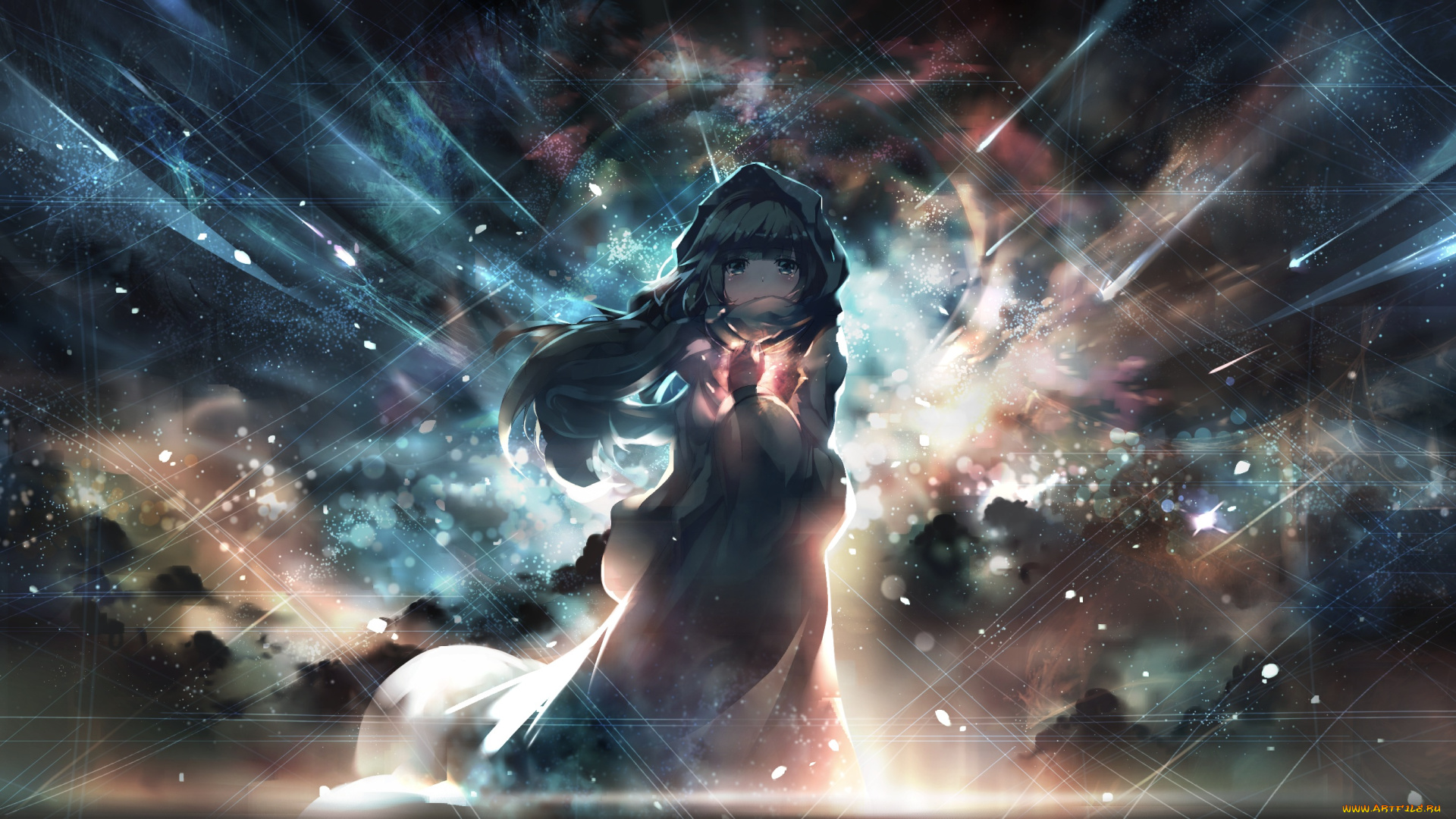 r, , ccrgaoooo, аниме, unknown, , другое, девочка, космос, арт