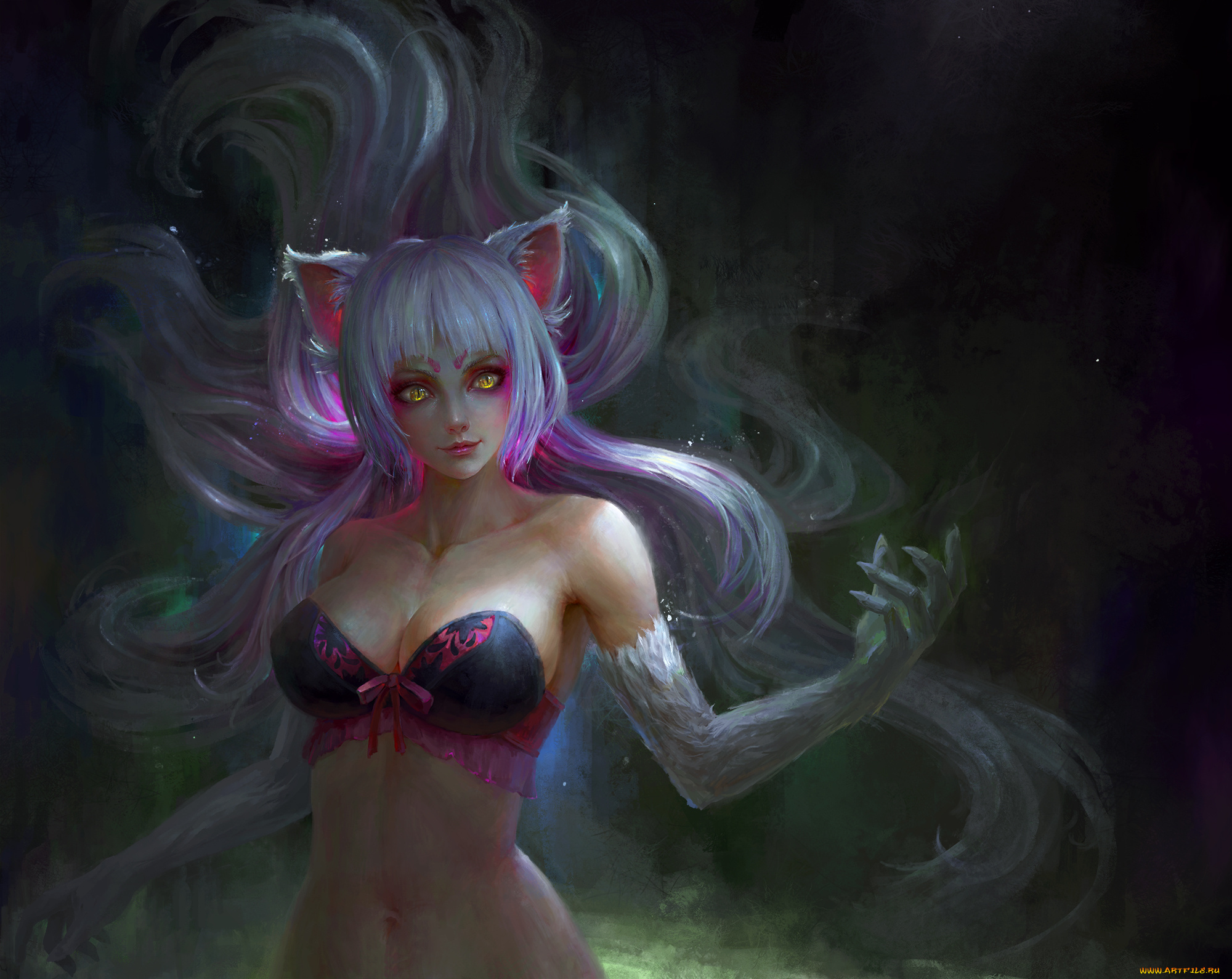 аниме, bakemonogatari, hanekawa, tsubasa, оборотень, девушка, tang