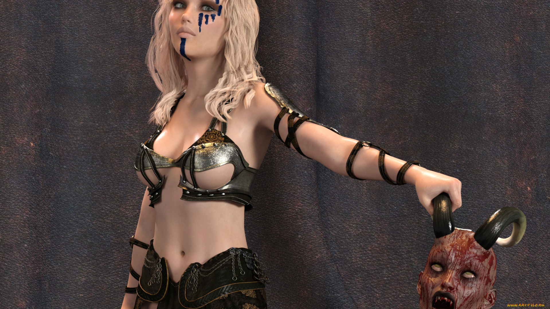 3д, графика, фантазия, , fantasy, девушка, взгляд, фон