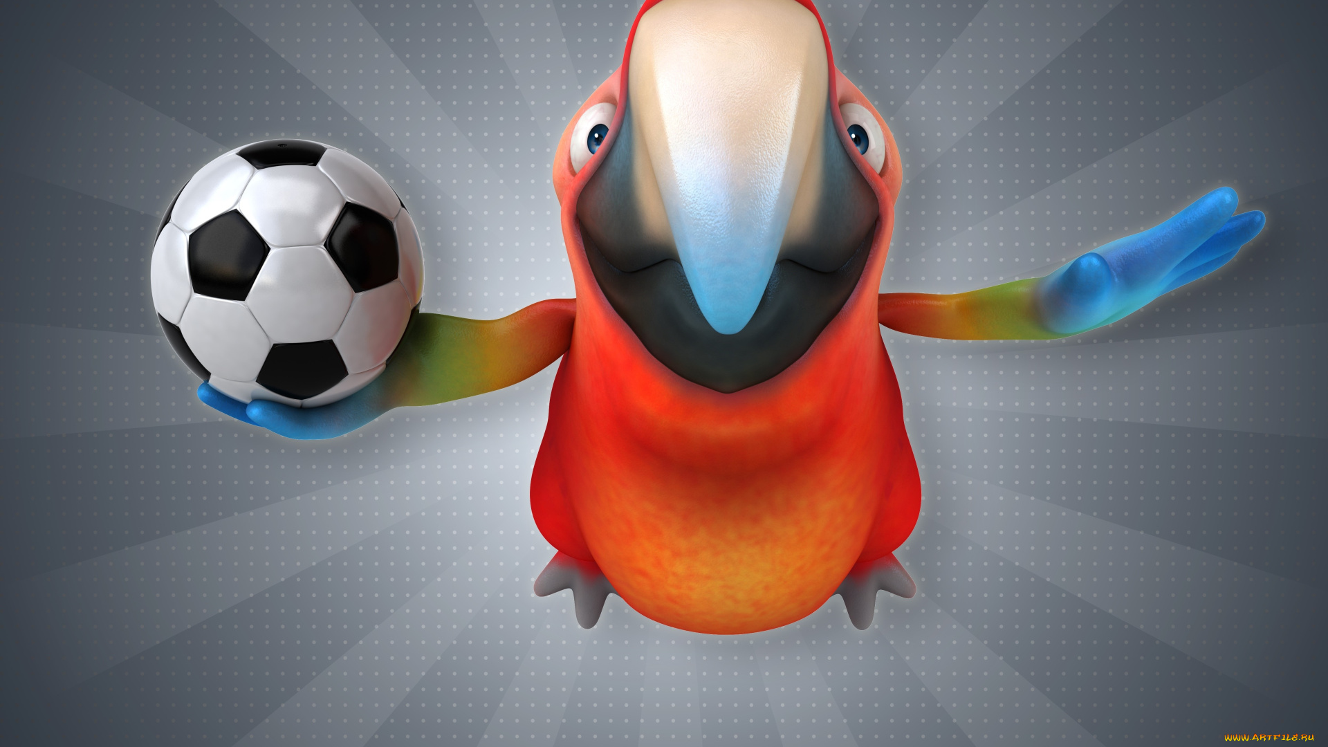 3д, графика, юмор, , humor, попугай