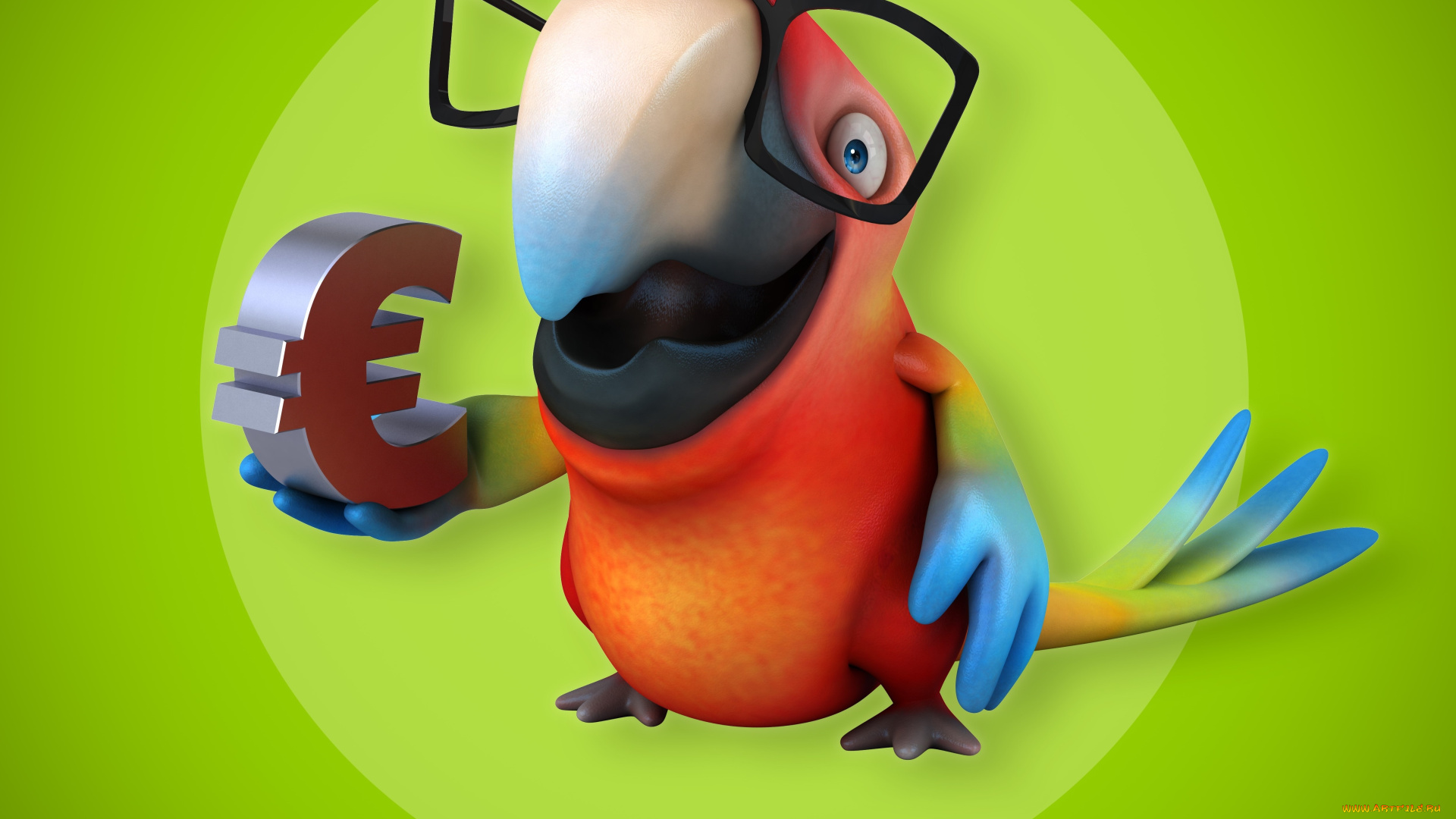 3д, графика, юмор, , humor, попугай