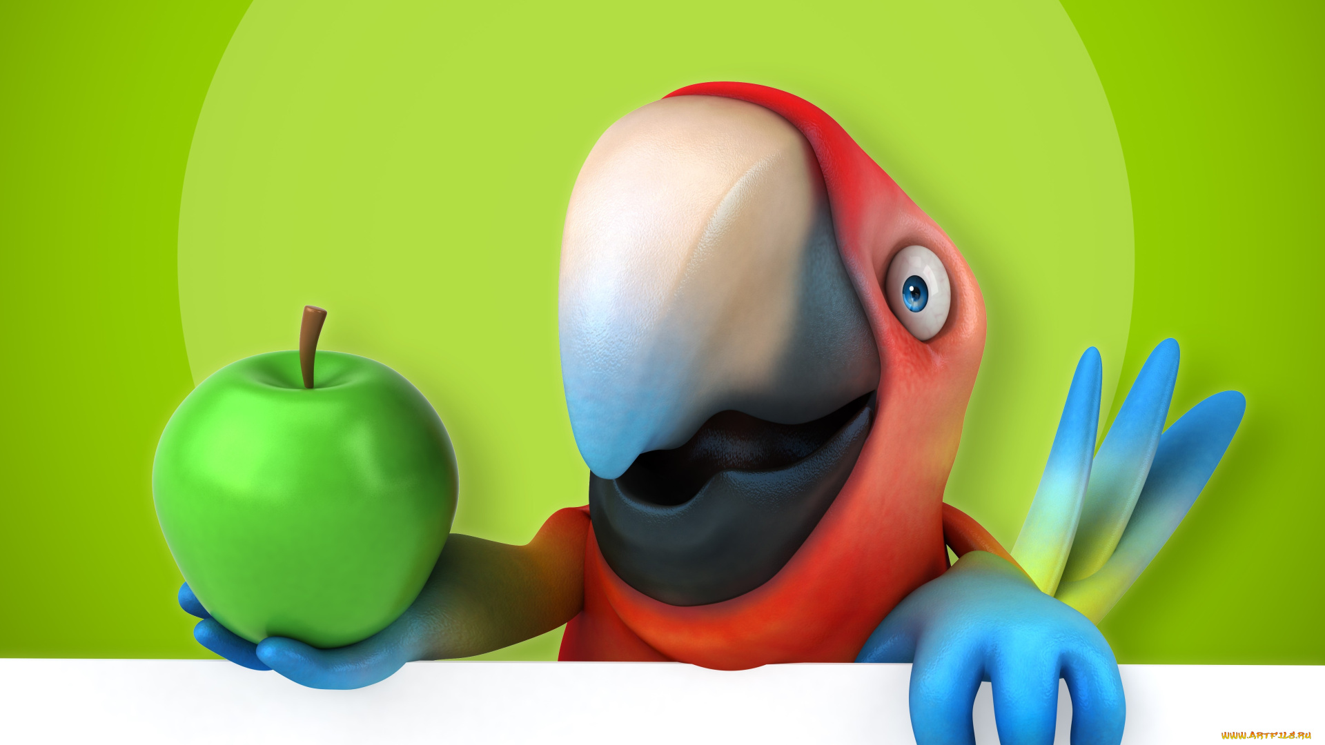 3д, графика, юмор, , humor, попугай