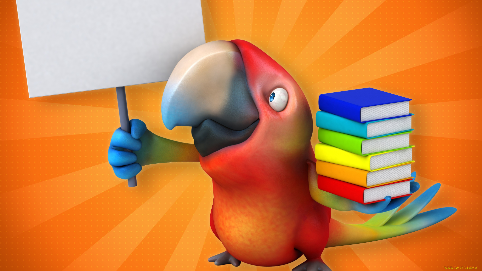 3д, графика, юмор, , humor, попугай