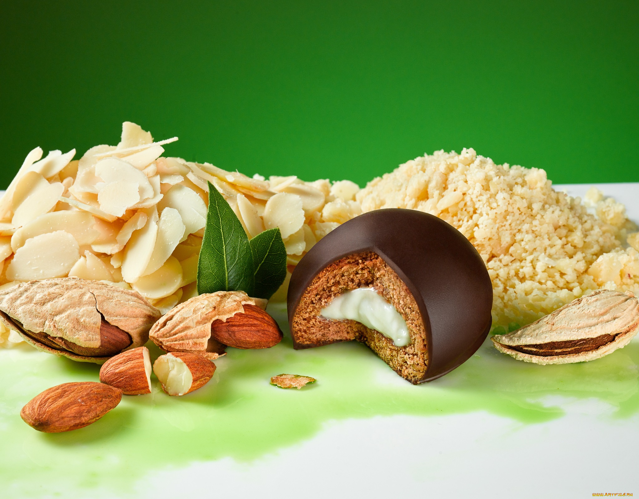 еда, конфеты, , шоколад, , сладости, конфета, миндаль