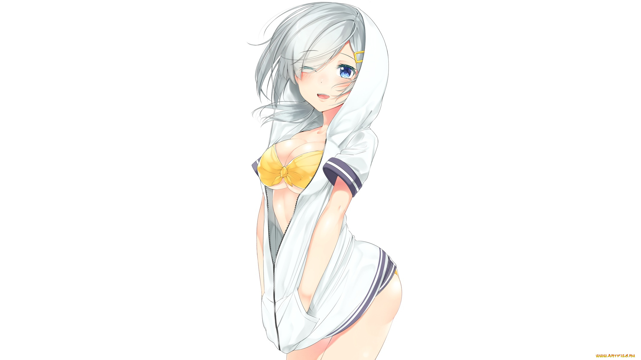 аниме, kantai, collection, hamakaze