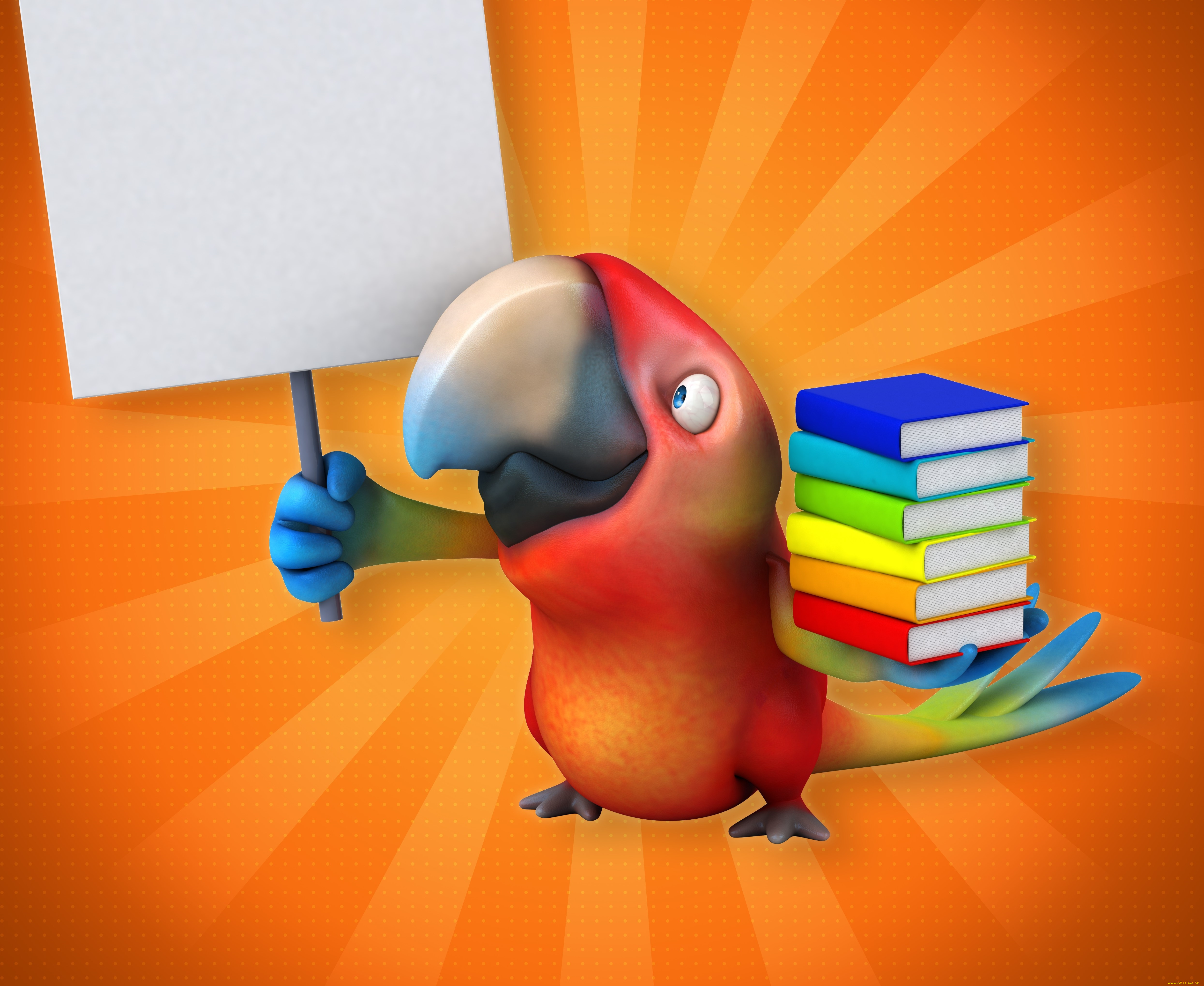 3д, графика, юмор, , humor, попугай