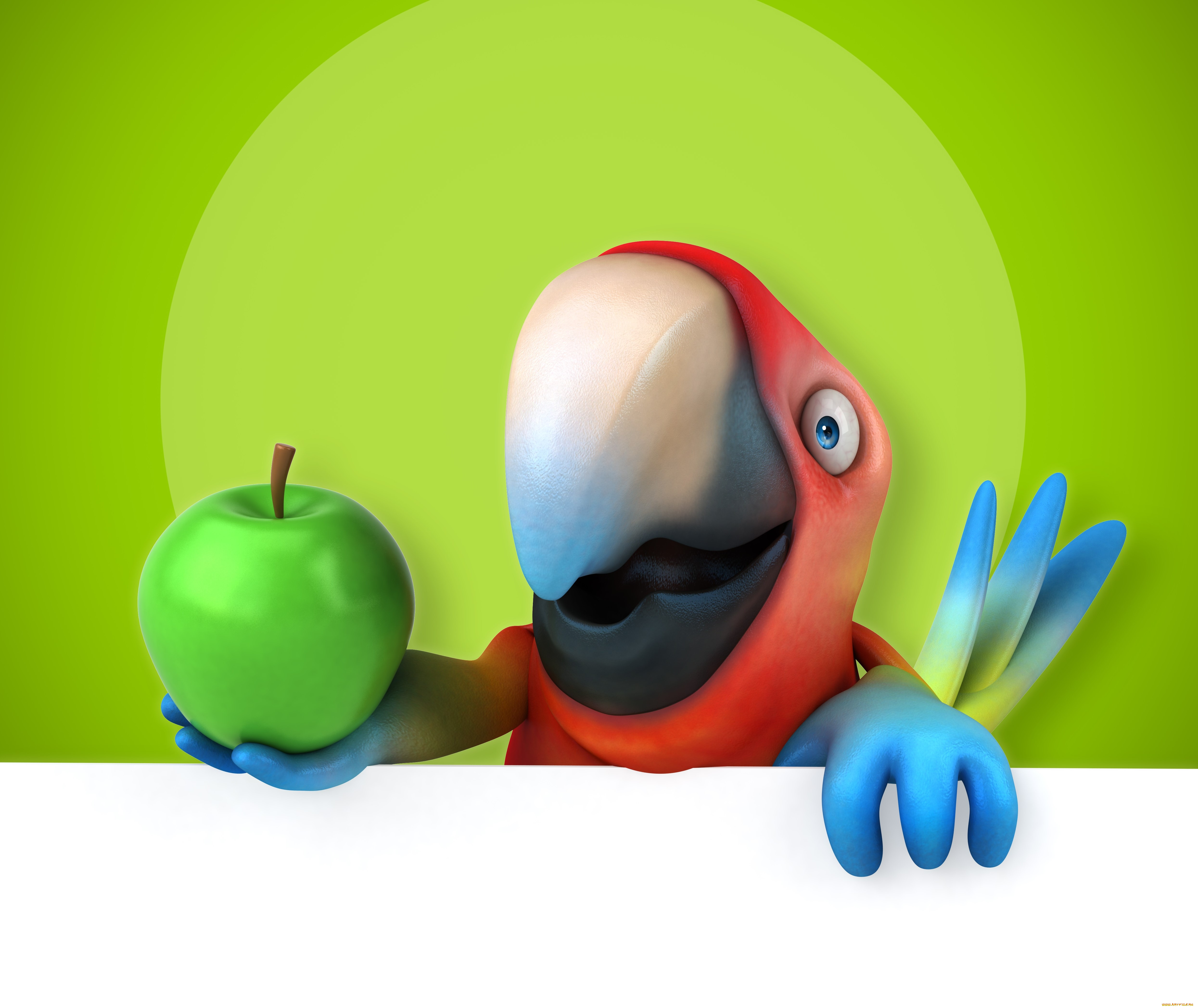 3д, графика, юмор, , humor, попугай