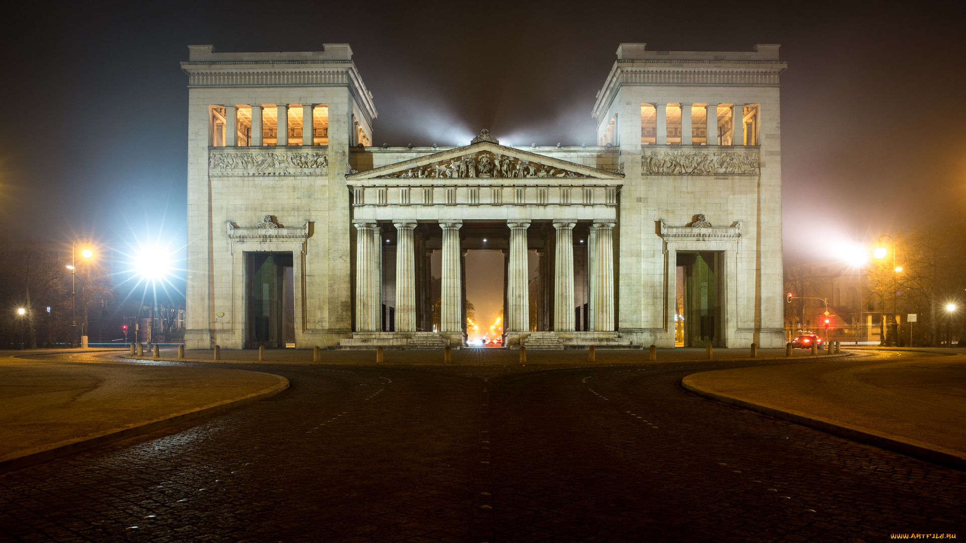 m&, 252, nchen, города, мюнхен, , германия, ночь, огни