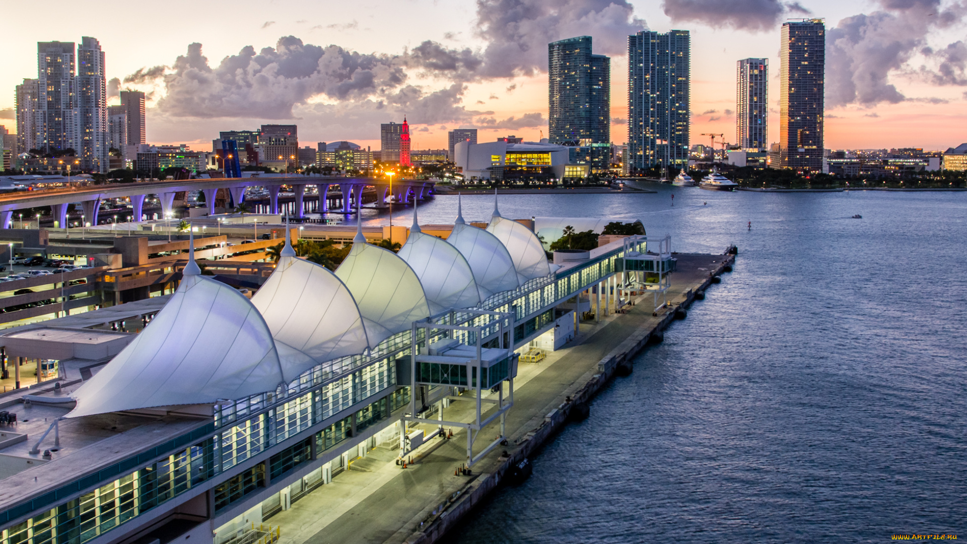 miami, города, майами, , сша, небоскребы, панорама