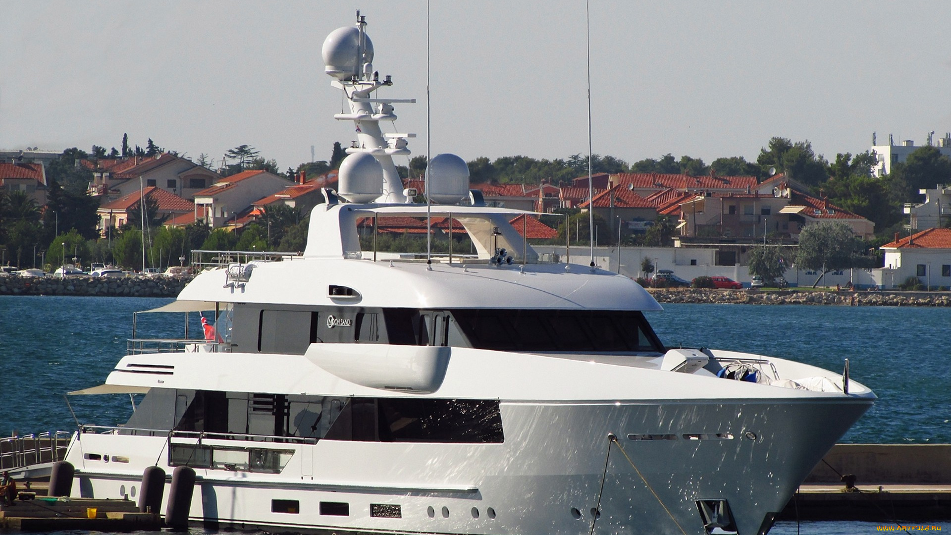 moon, sand, корабли, Яхты, яхта