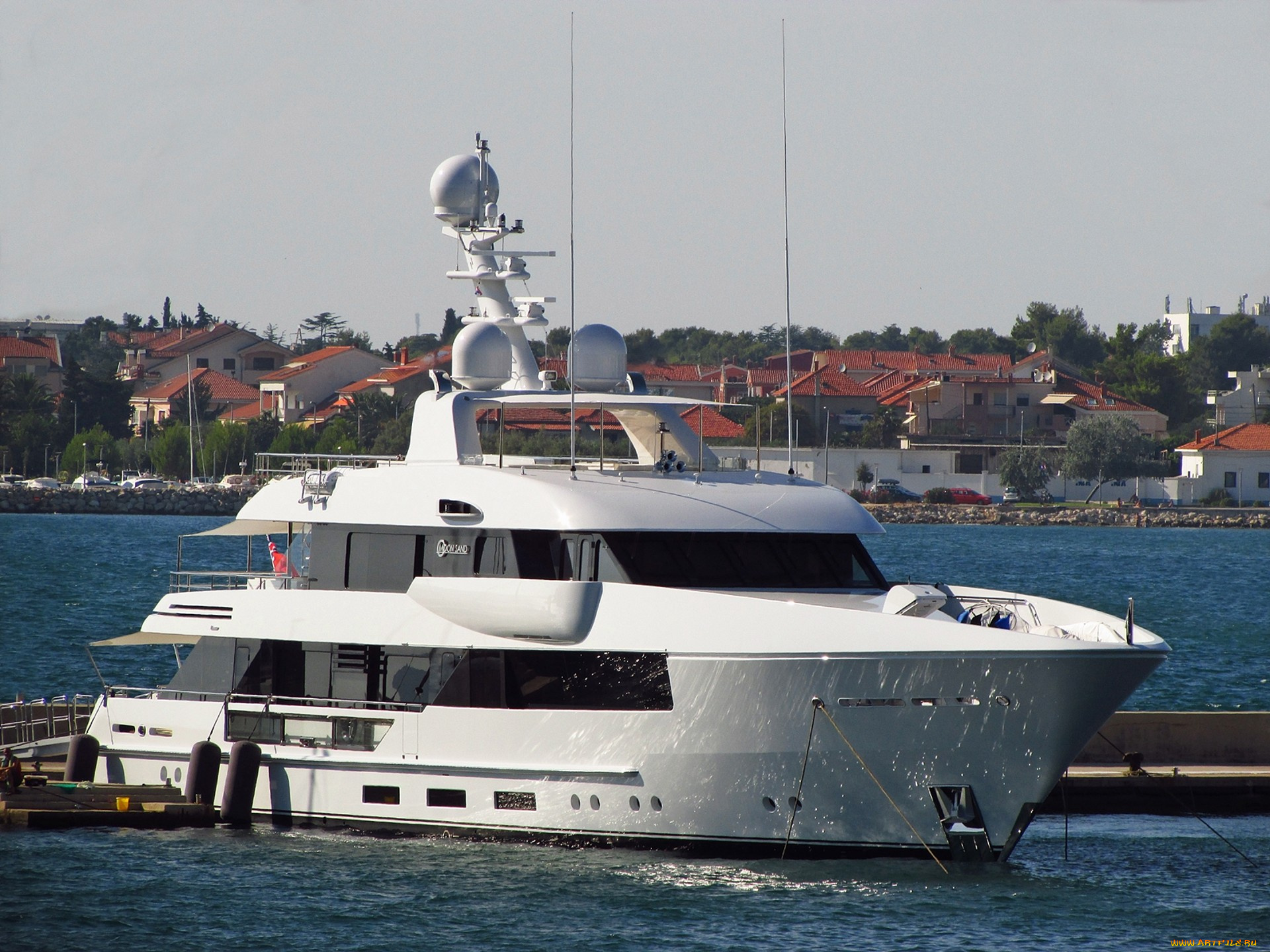 moon, sand, корабли, Яхты, яхта