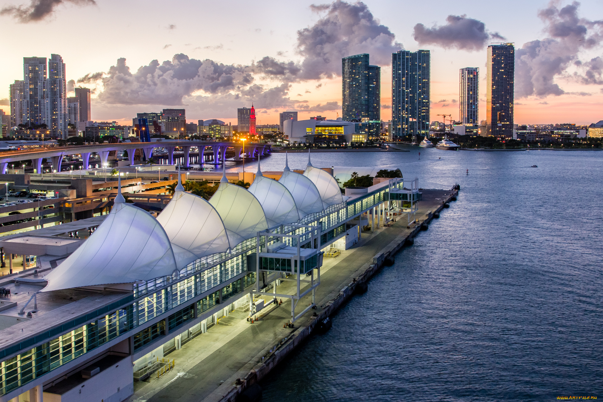 miami, города, майами, , сша, небоскребы, панорама