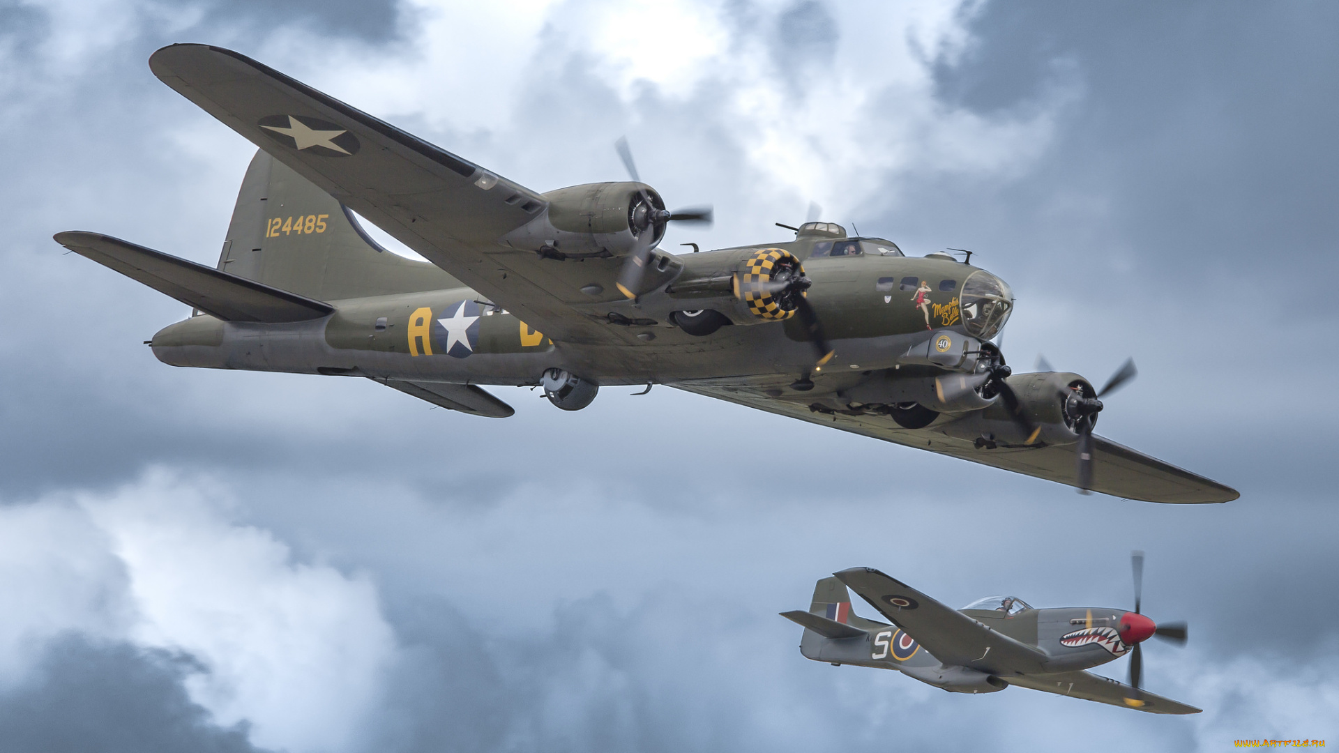 boeing, b-17g, flying, fortress, авиация, боевые, самолёты, ввс