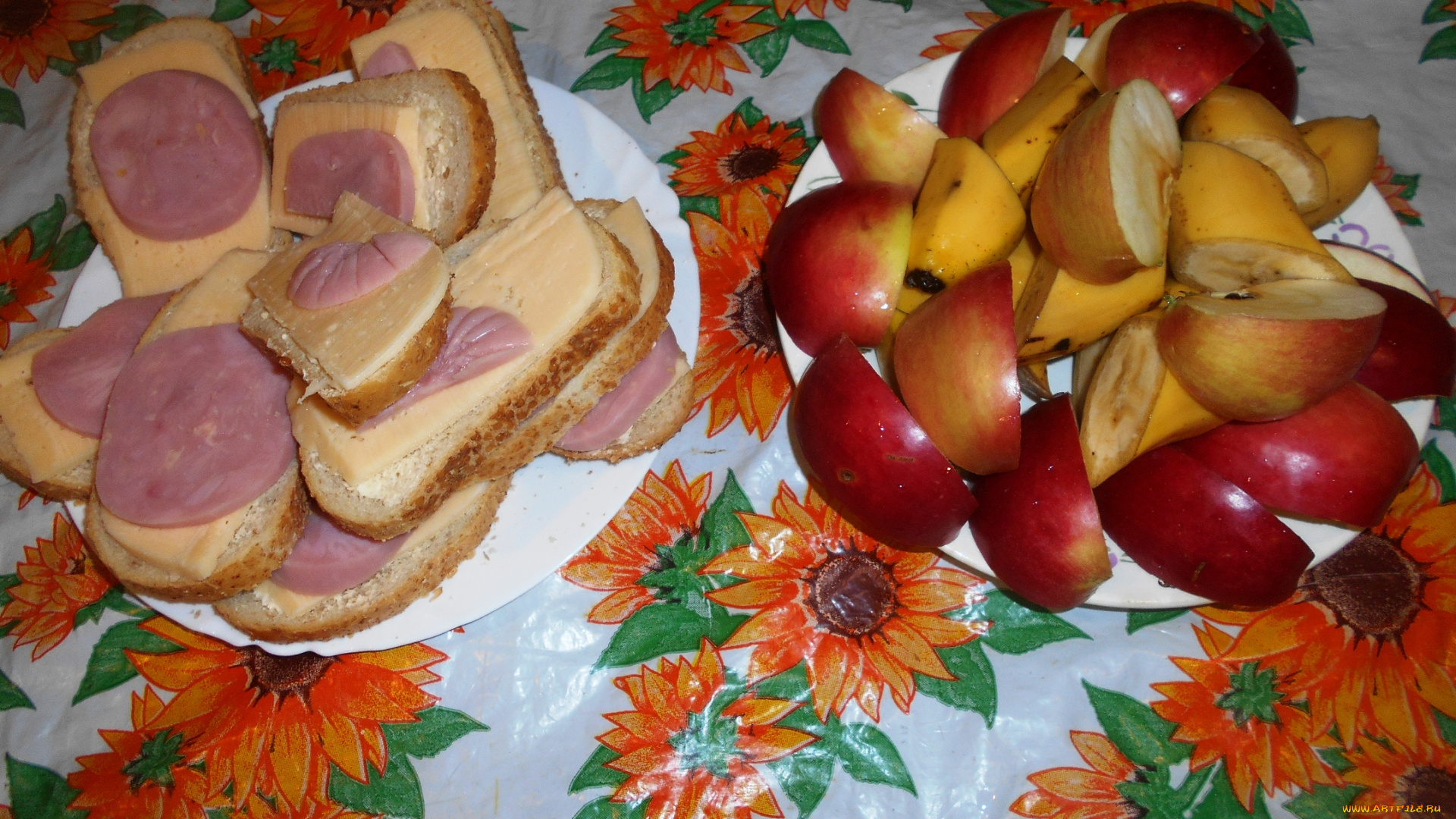 еда, бутерброды, , гамбургеры, , канапе, сыр, колбаса, хлеб, бананы, яблоки