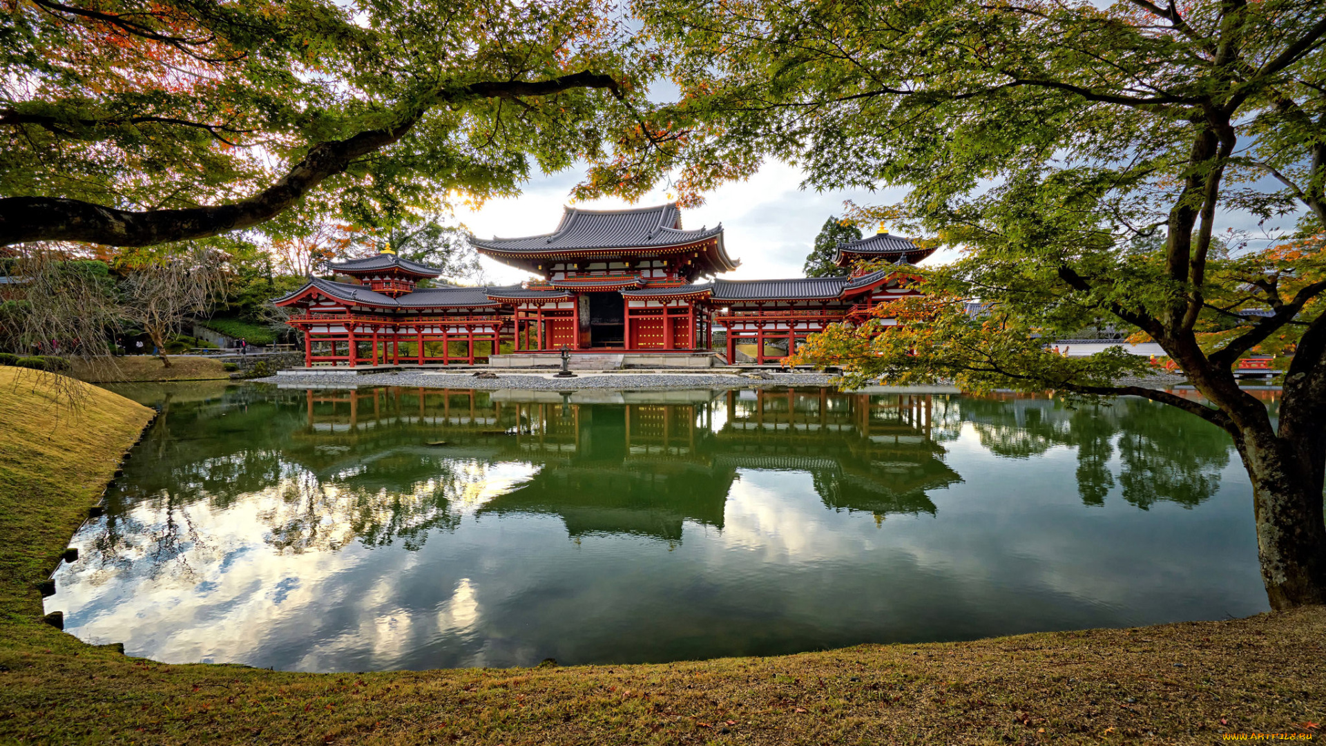 города, замки, Японии, простор