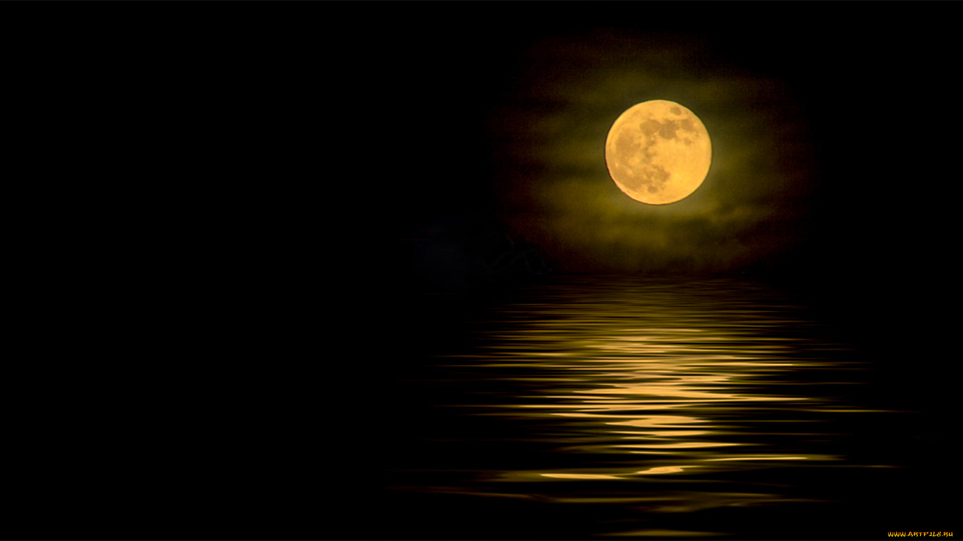 лунная, дорожка, природа, восходы, закаты, ночь, луна, лунная, дорожка