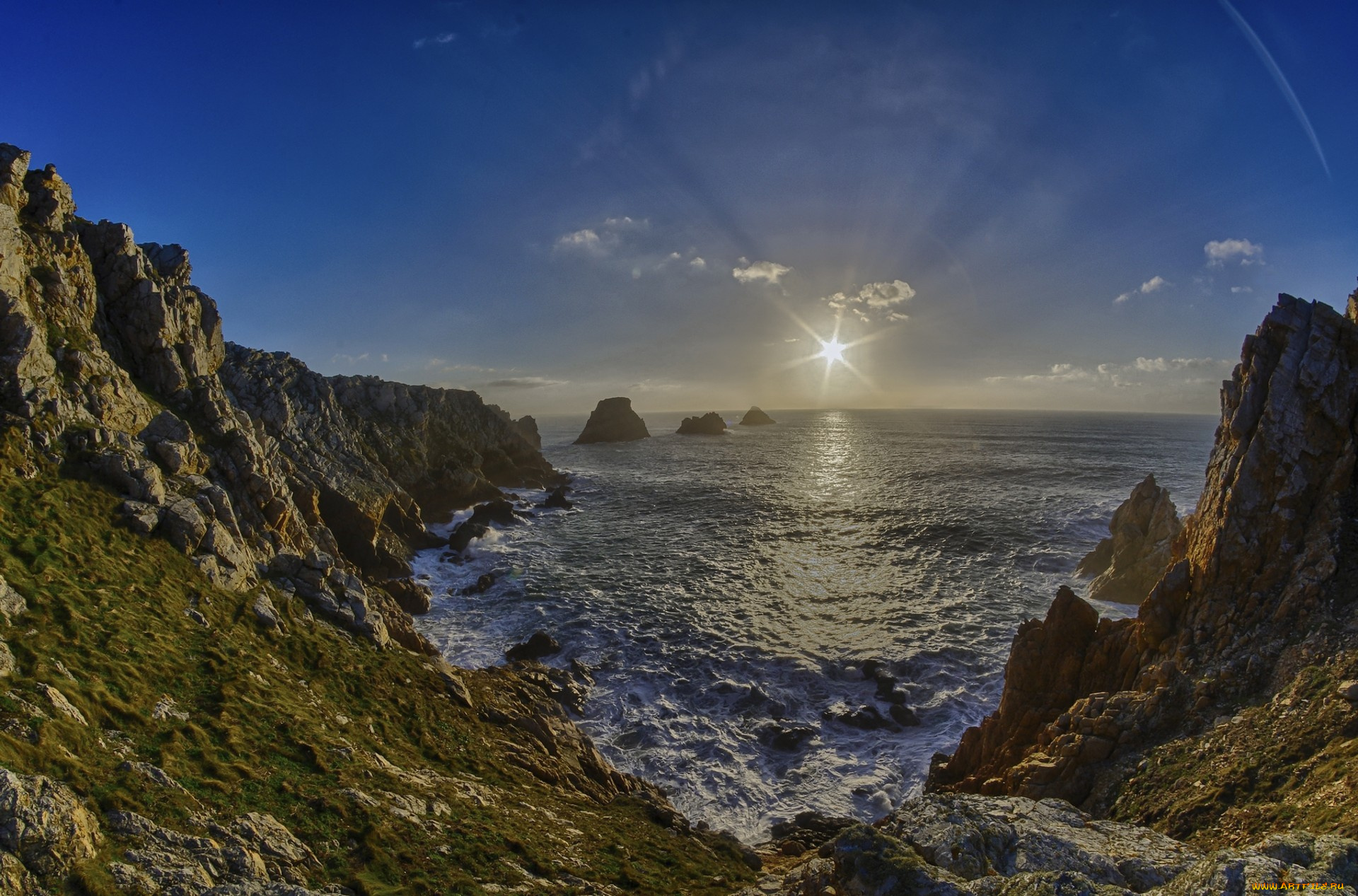 природа, побережье, простор