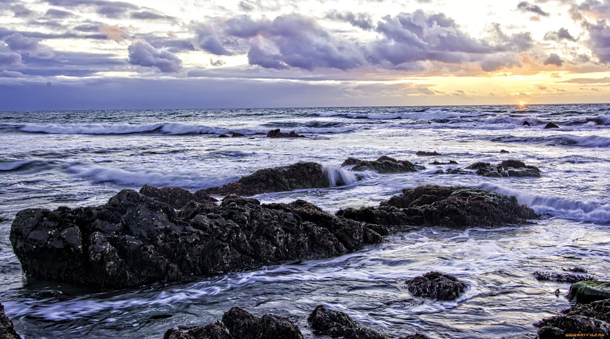 природа, побережье, простор