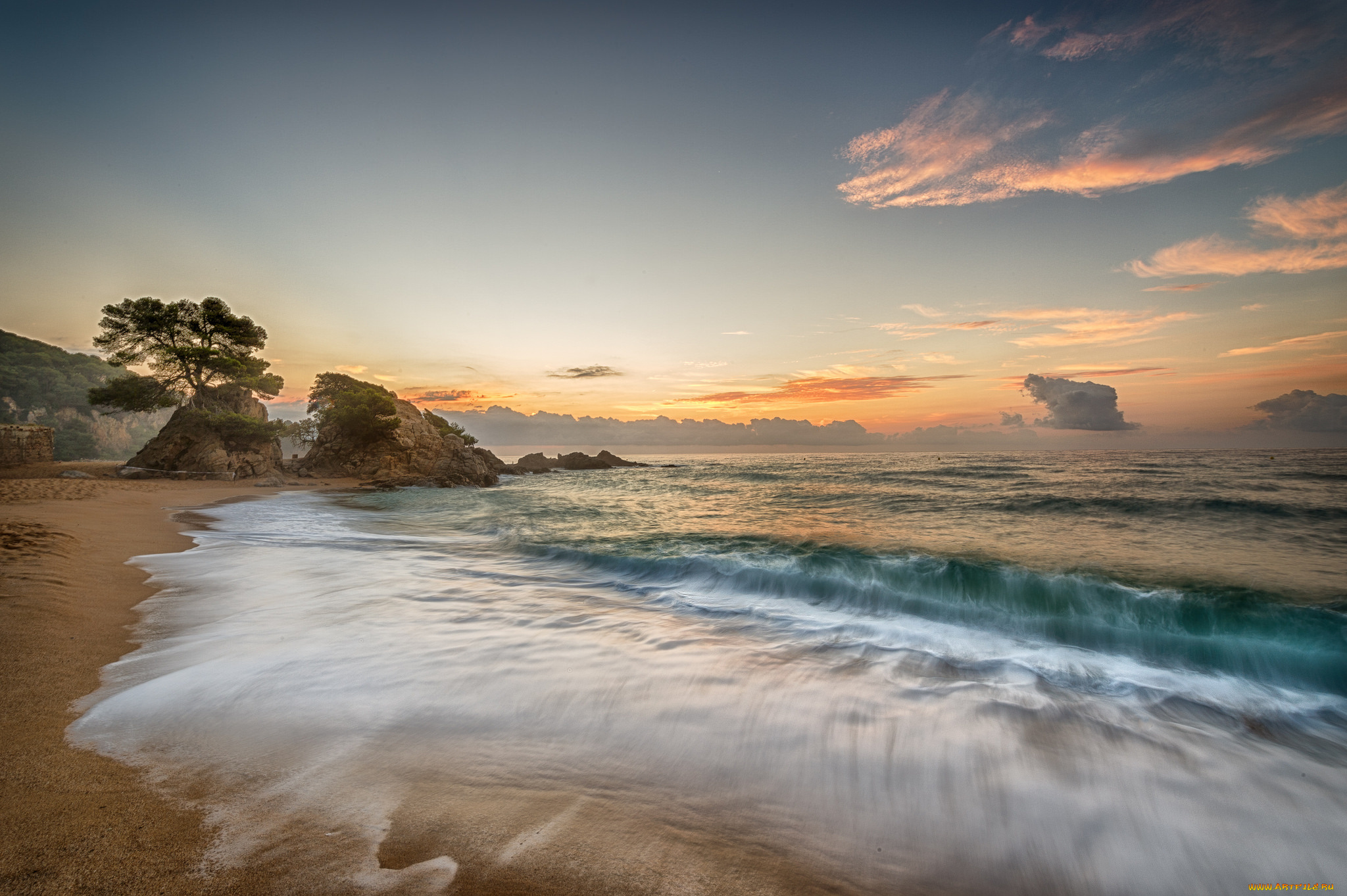 природа, побережье, простор