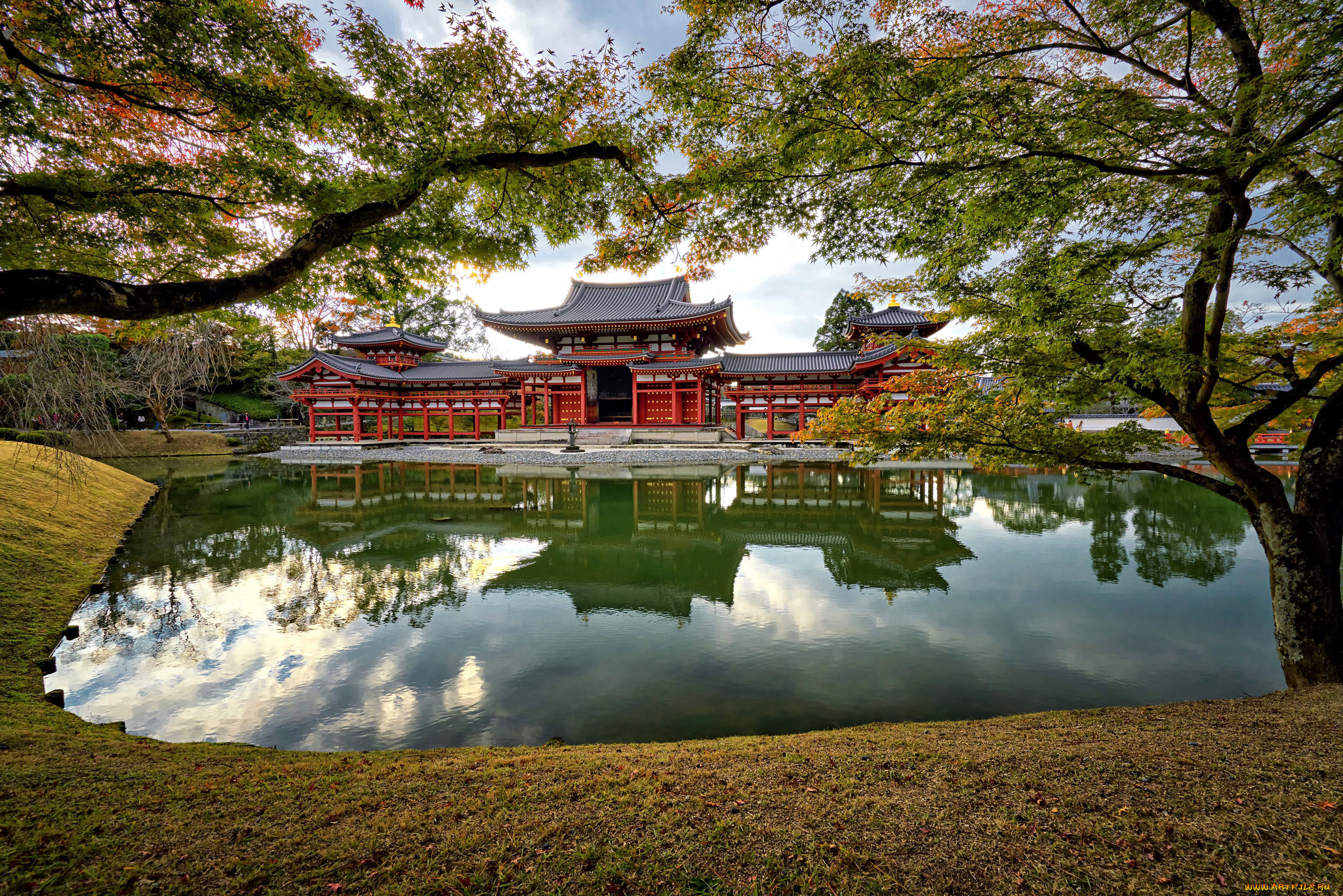 города, замки, Японии, простор