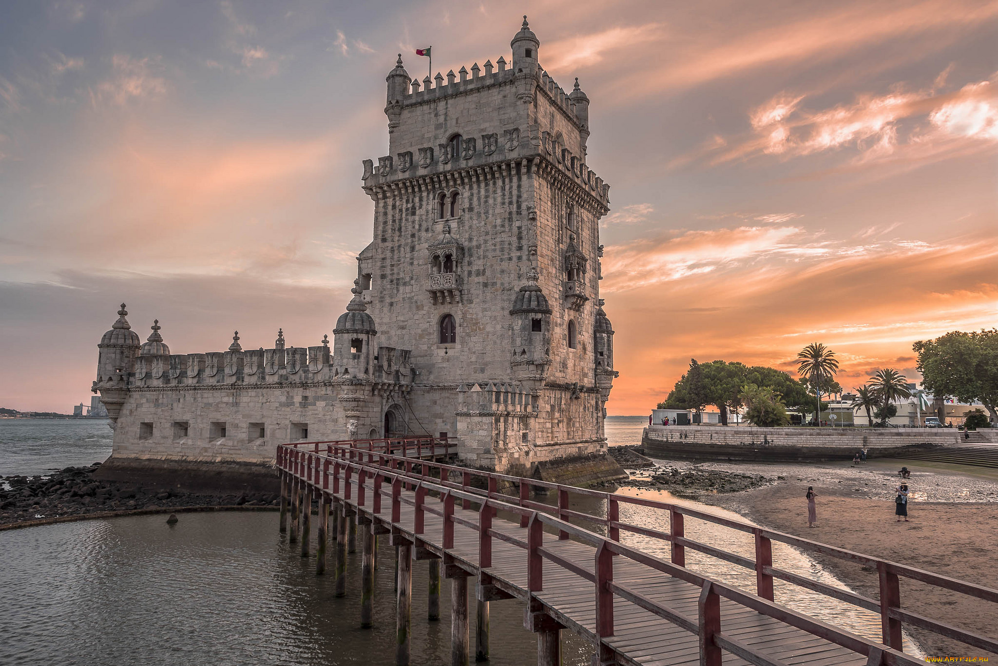 belem, tower, in, lisbon, , portugal, города, лиссабон, , португалия, простор