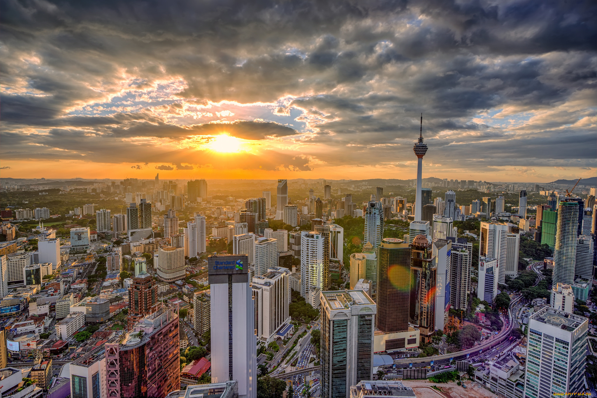 города, куала-лумпур, , малайзия, простор