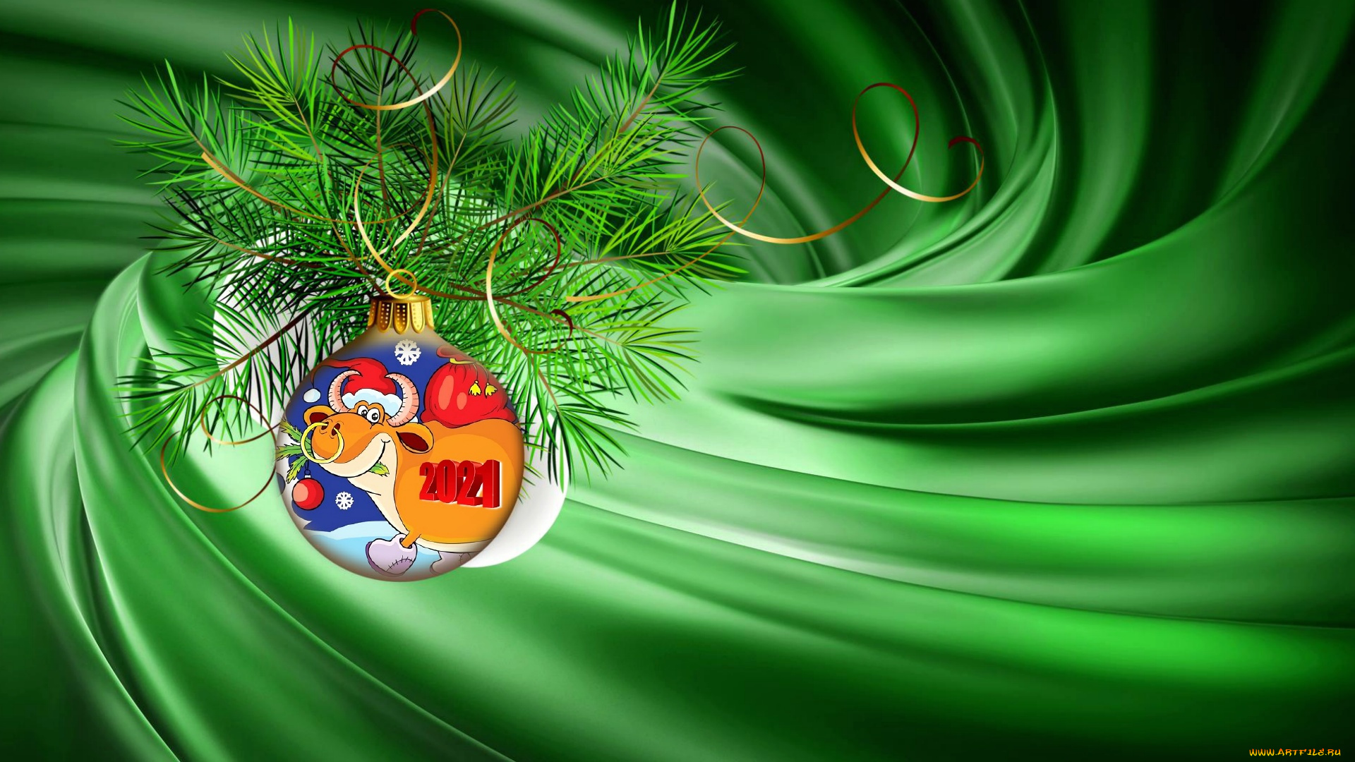 бычок, 2, праздничные, -, разное, , новый, год, бычок