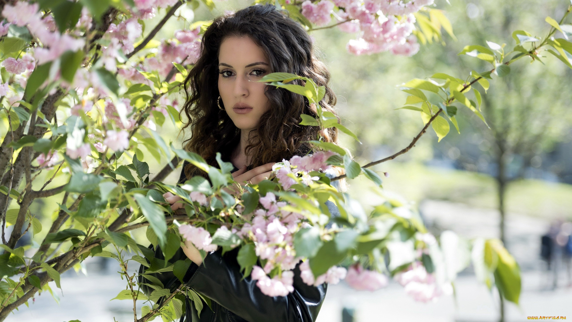 девушки, -, брюнетки, , шатенки, весна, цветение, chiara