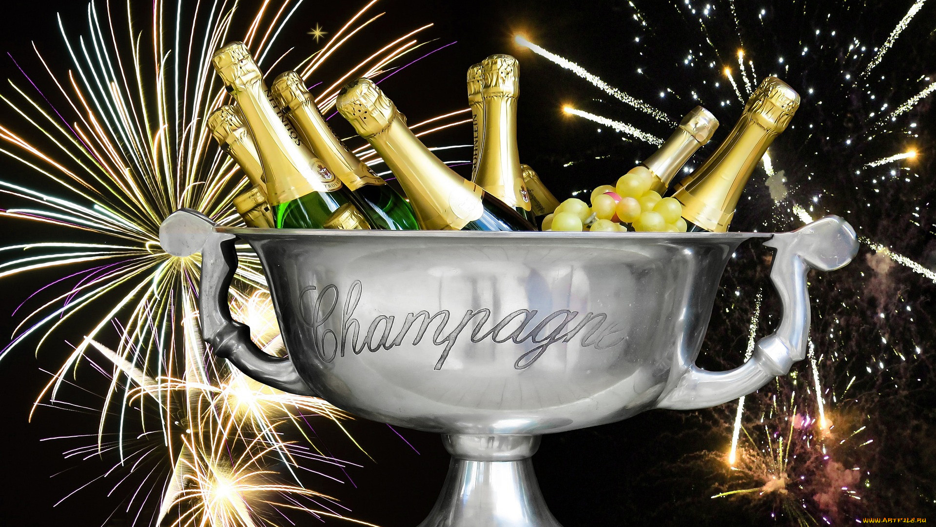 праздничные, угощения, шампанское