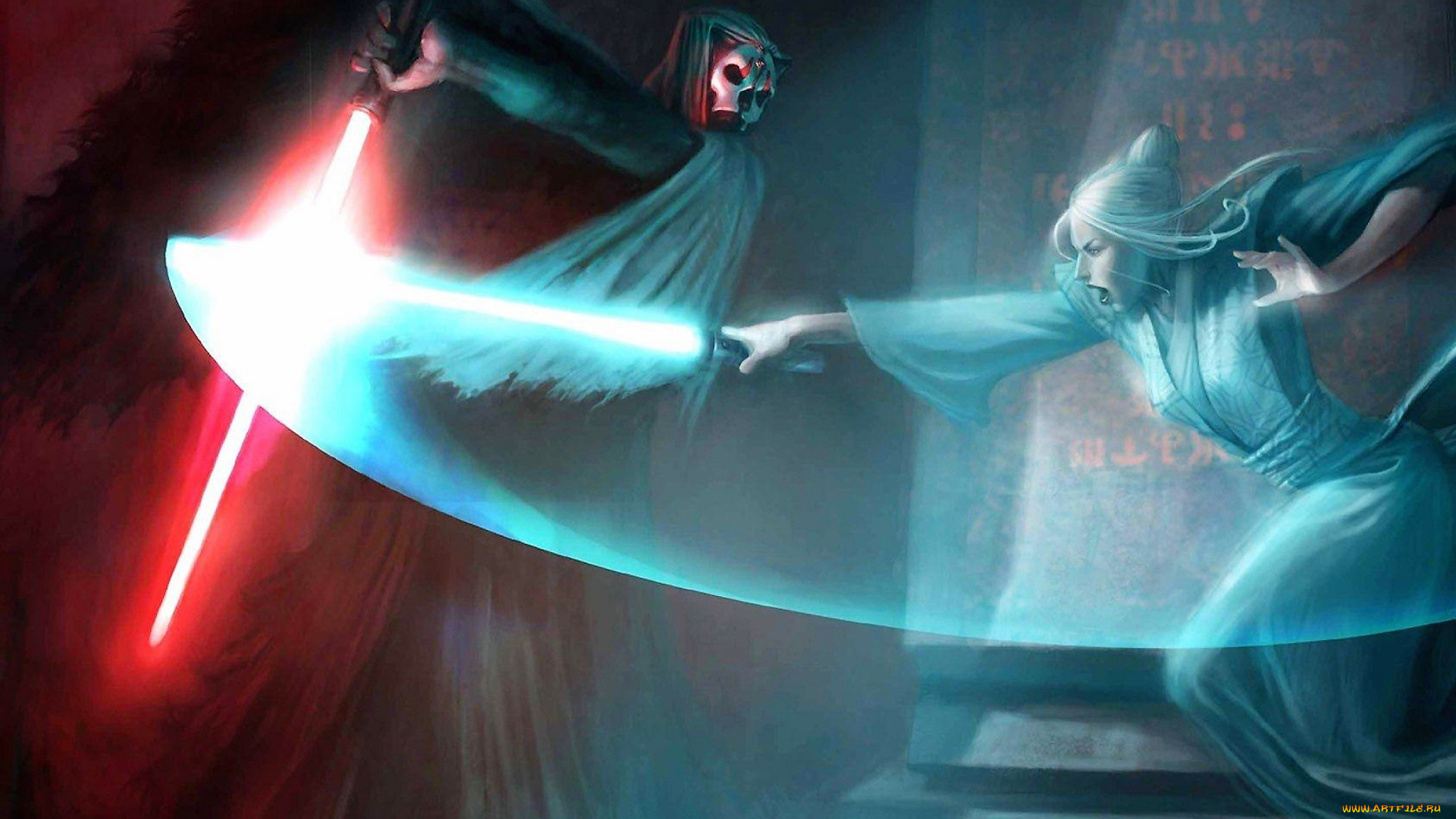 видео, игры, star, wars, , knights, of, the, old, republic, 2, ситх, девушка, мечи, бой