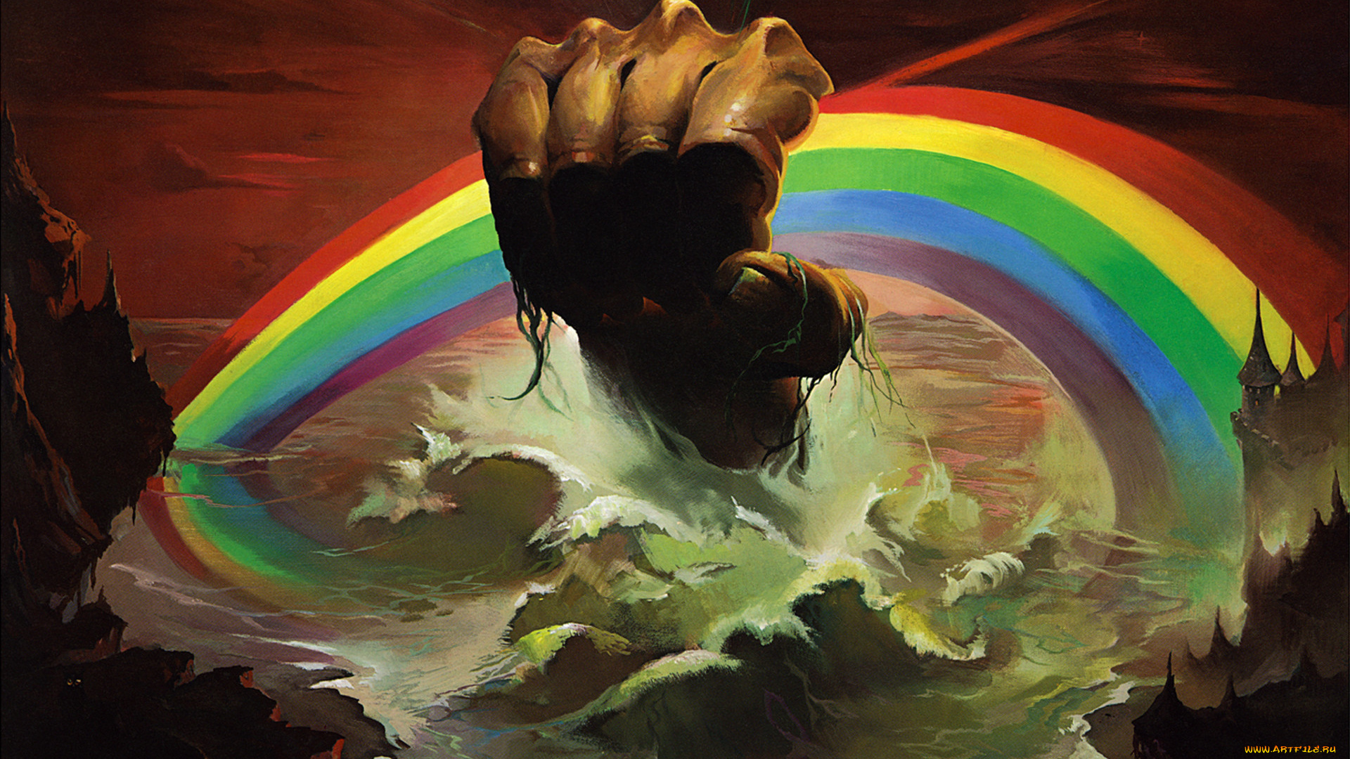 рисованное, -, другое, радуга