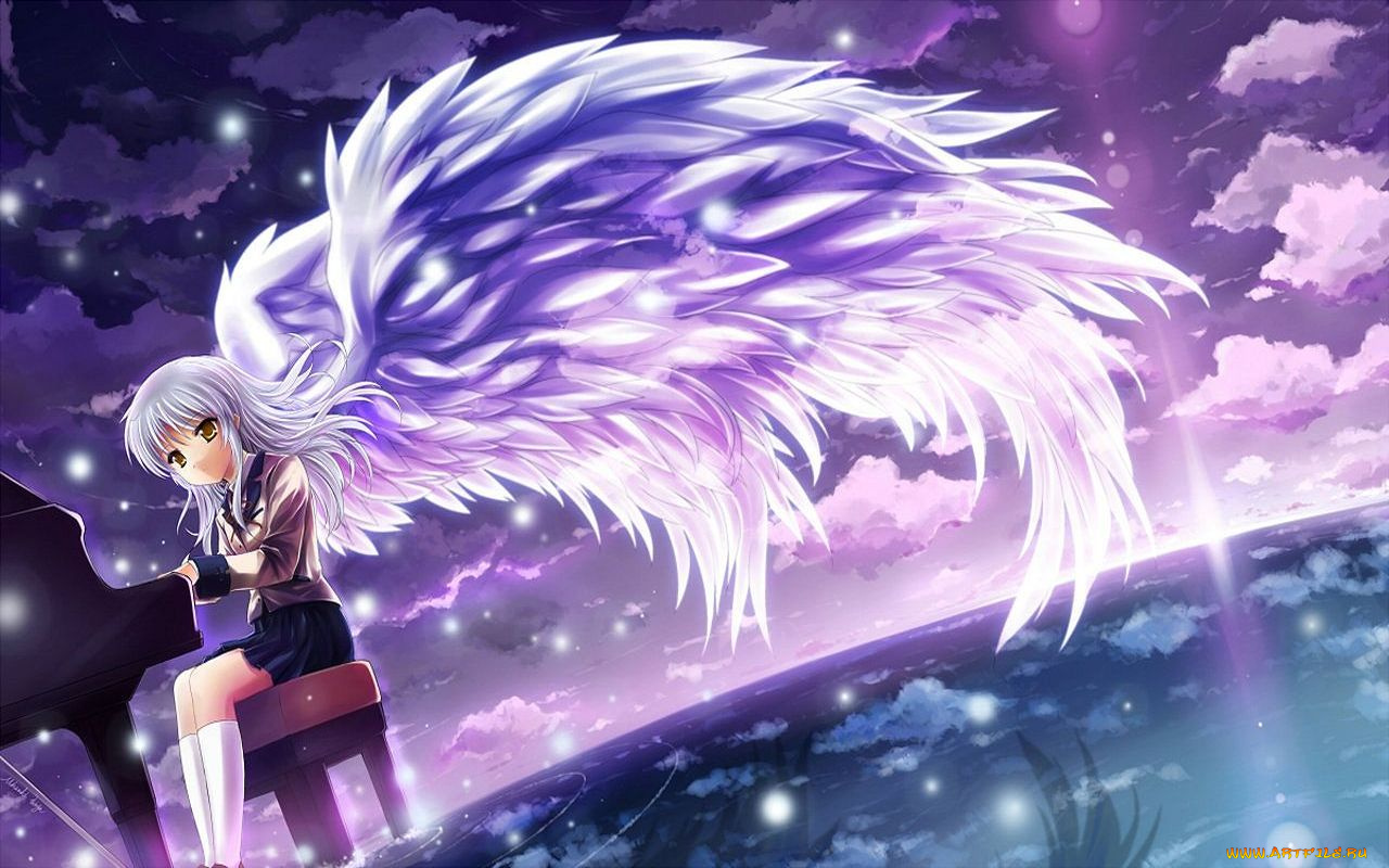 аниме, angel, beats