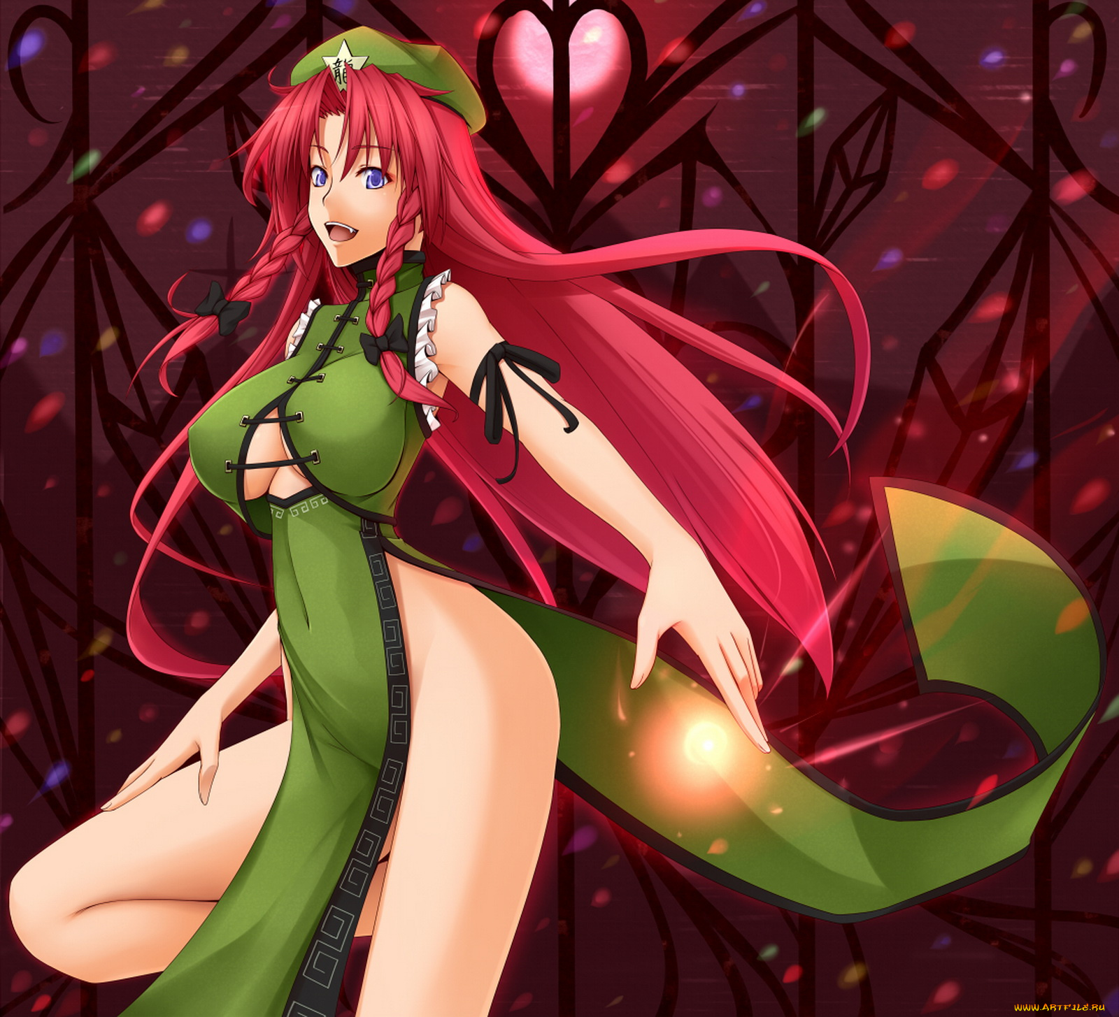 аниме, touhou, хонг, мей, линг