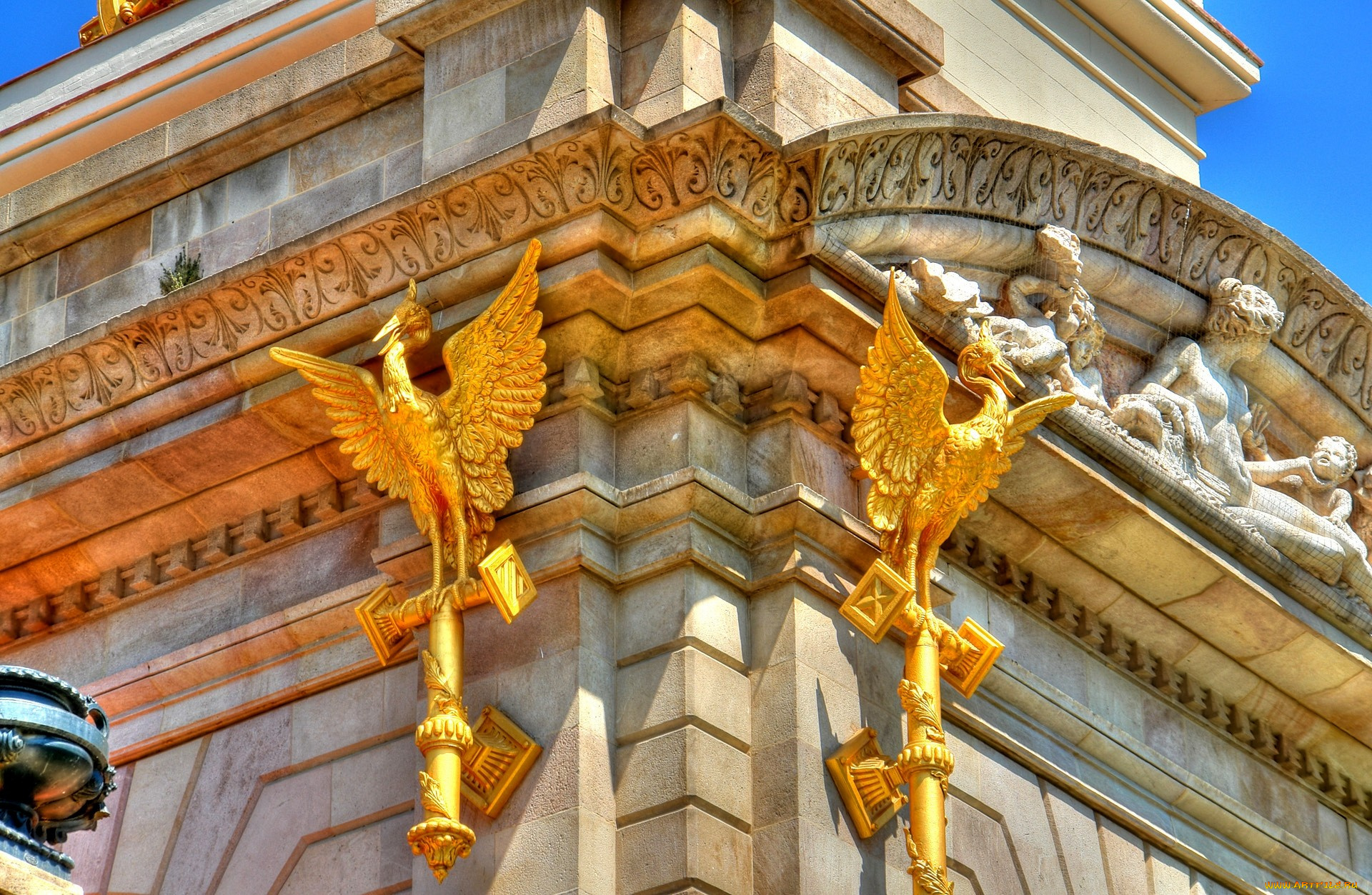 разное, элементы, архитектуры, птицы, крылья, дом