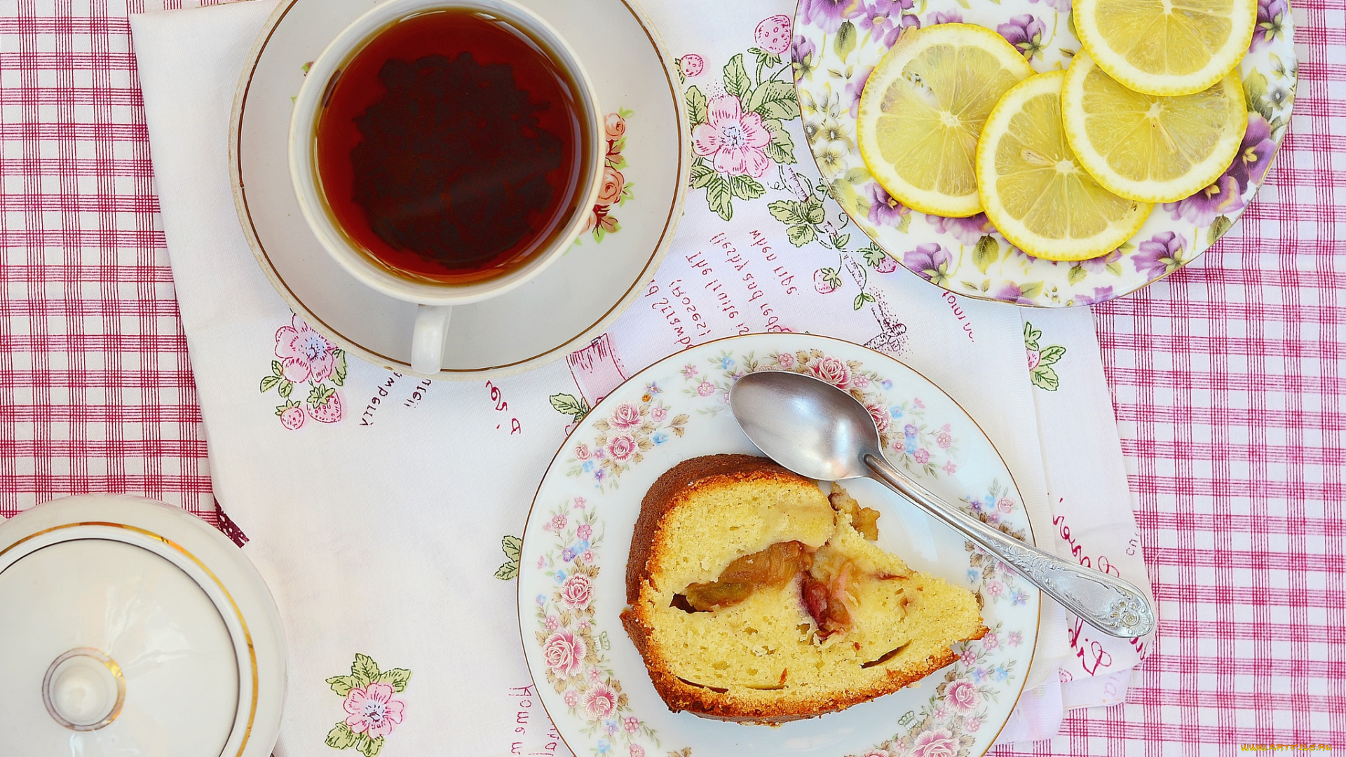 еда, разное, лимон, чай