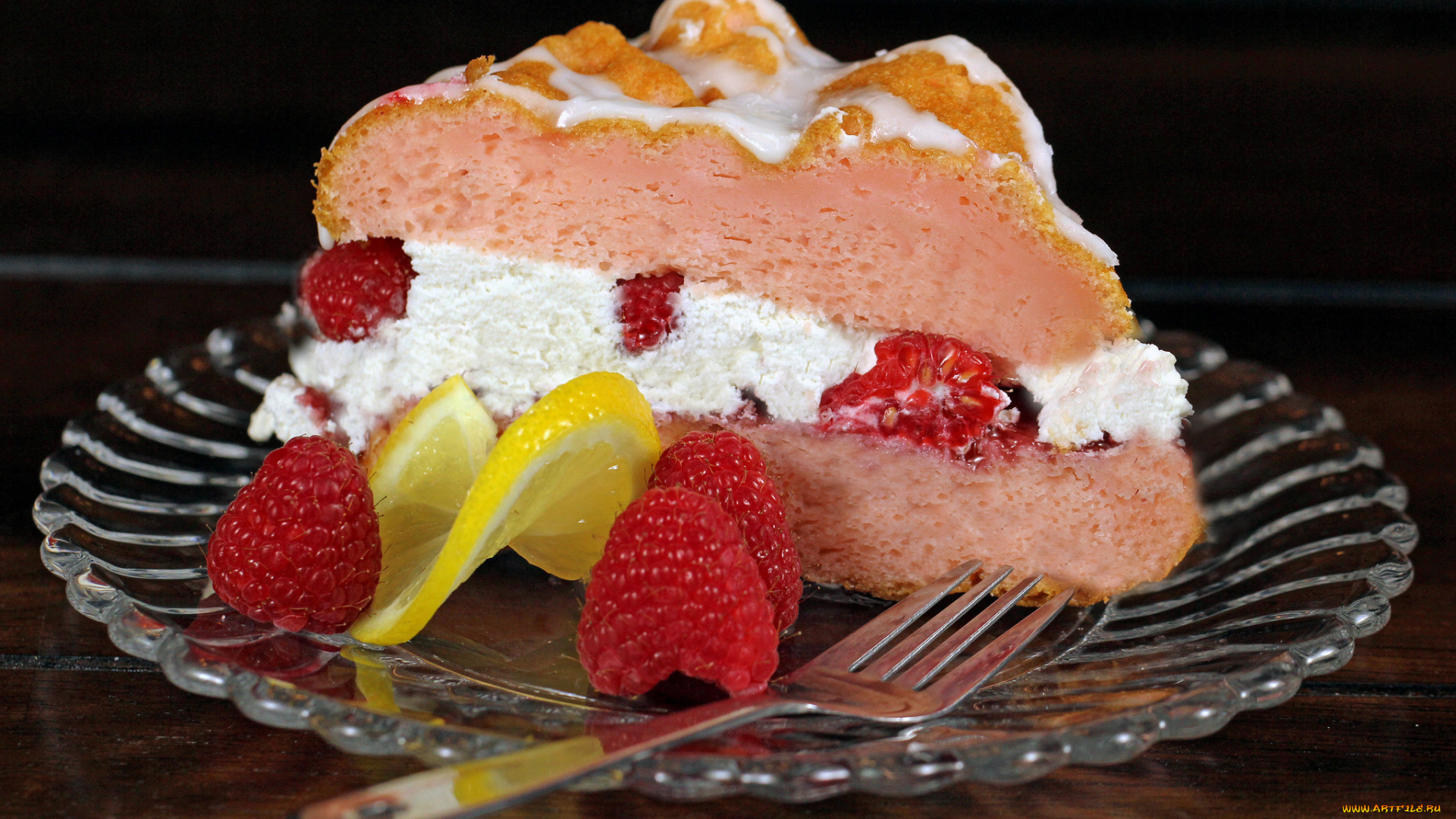 еда, торты, торт, лимонный