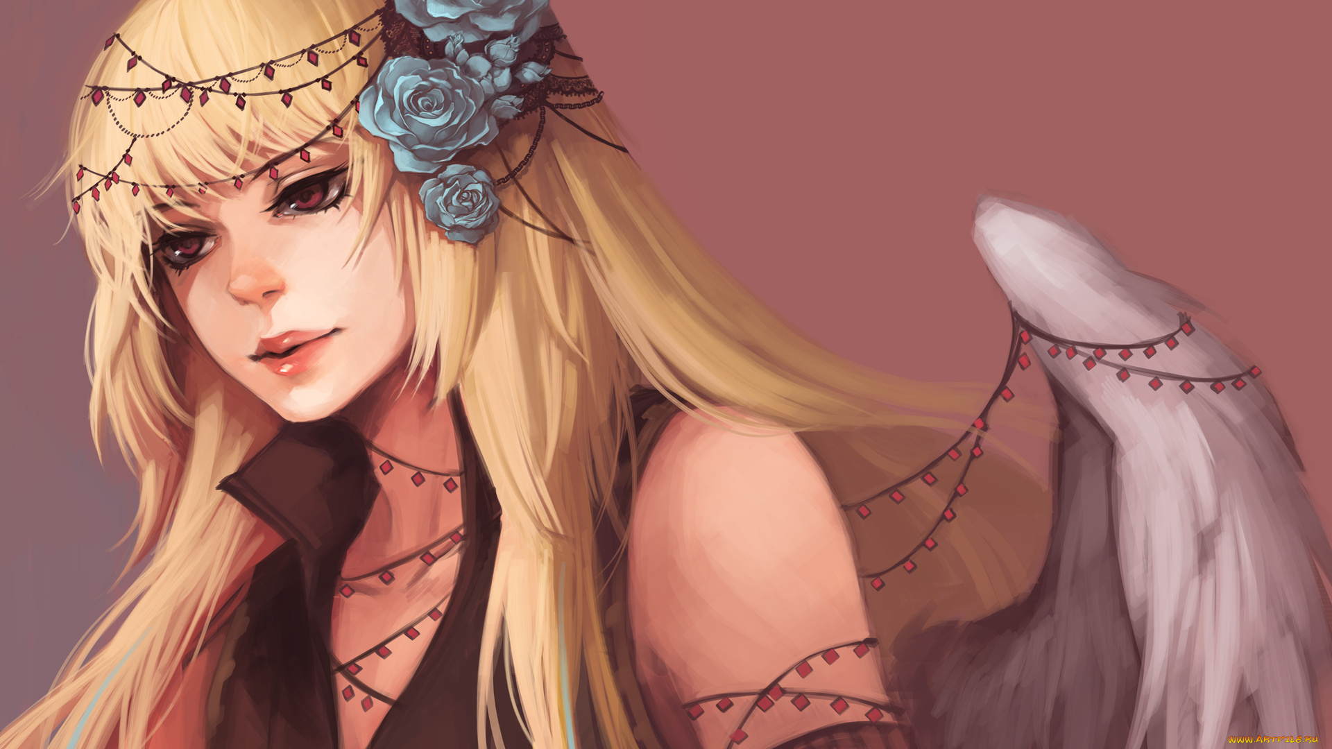 фэнтези, ангелы, крылья, украшения, ангел, блондинка